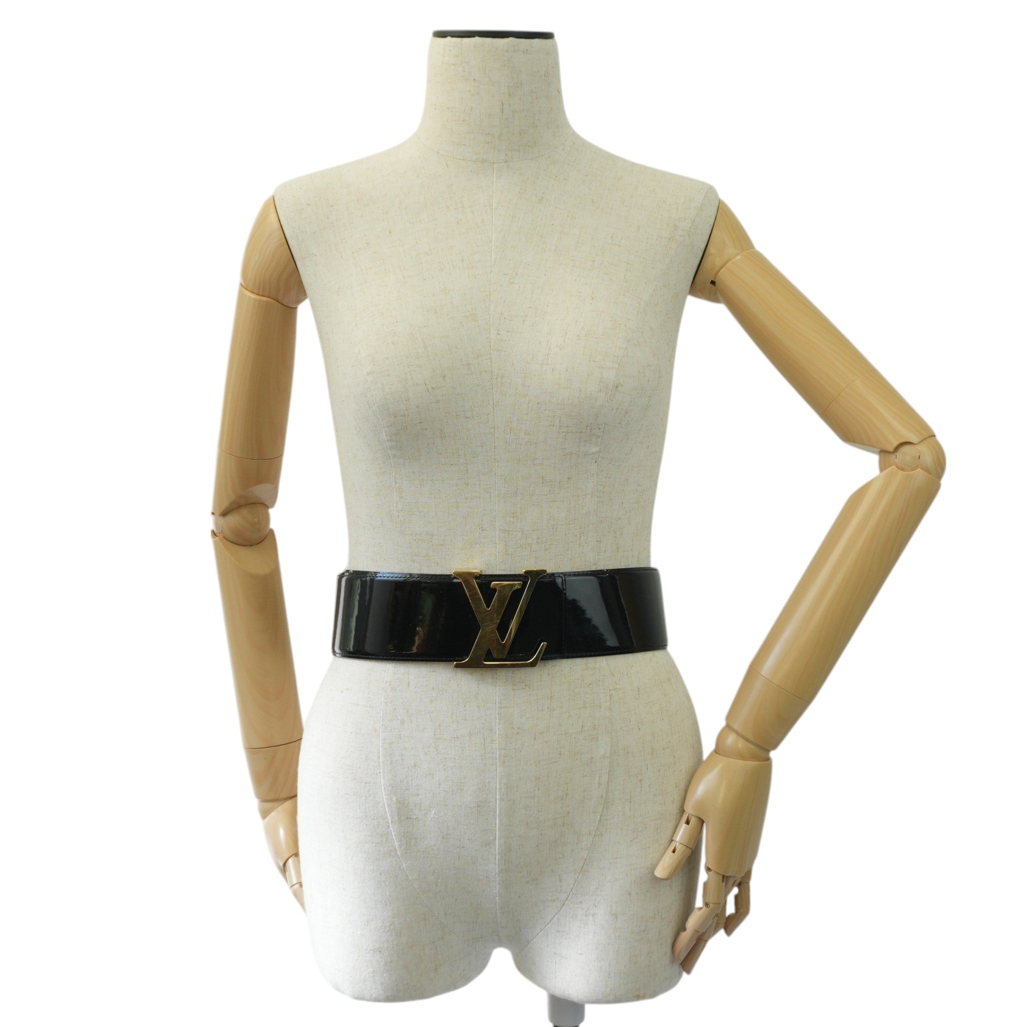 Louis Vuitton Patent Belt Black Used