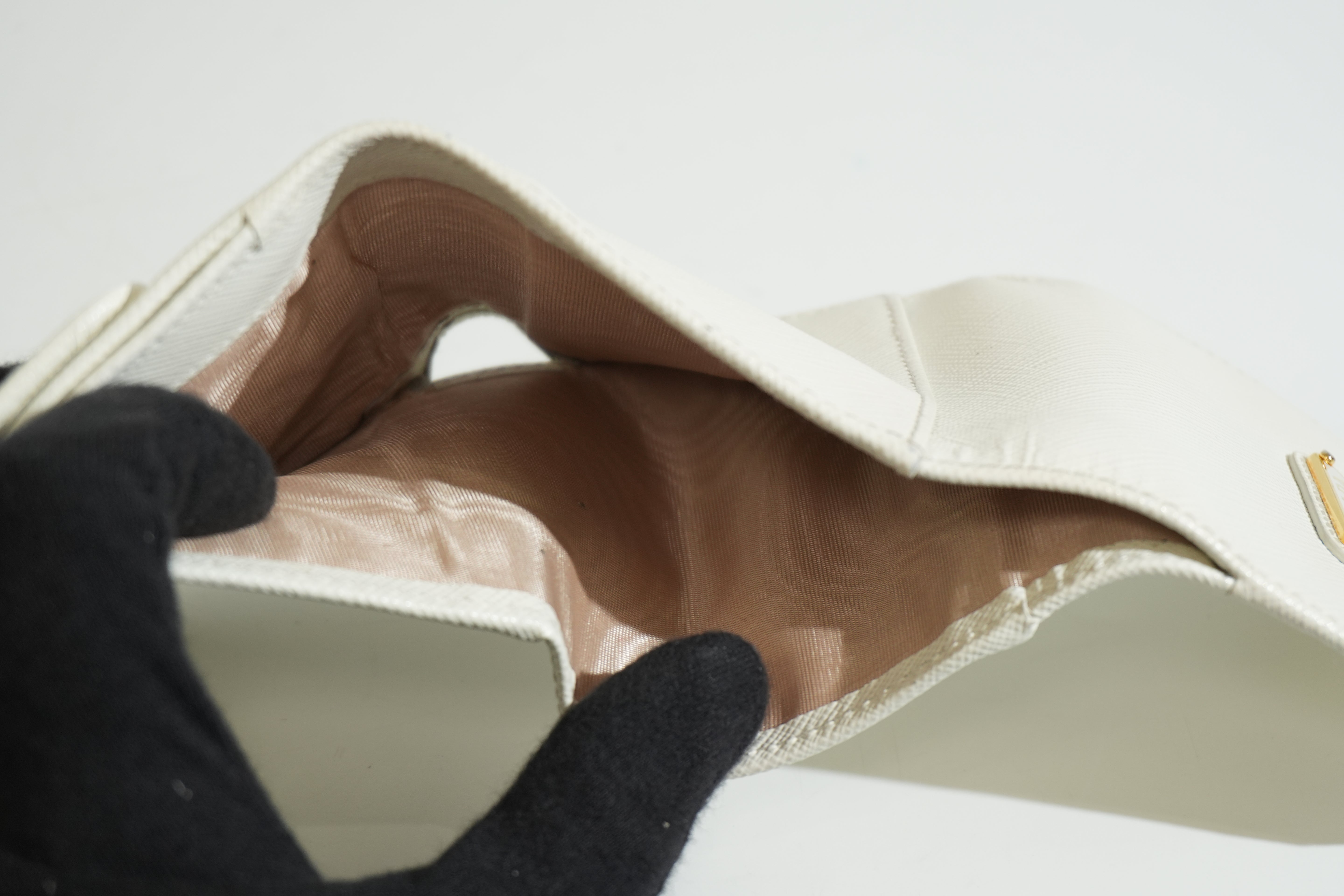 Prada Trifold Wallet White