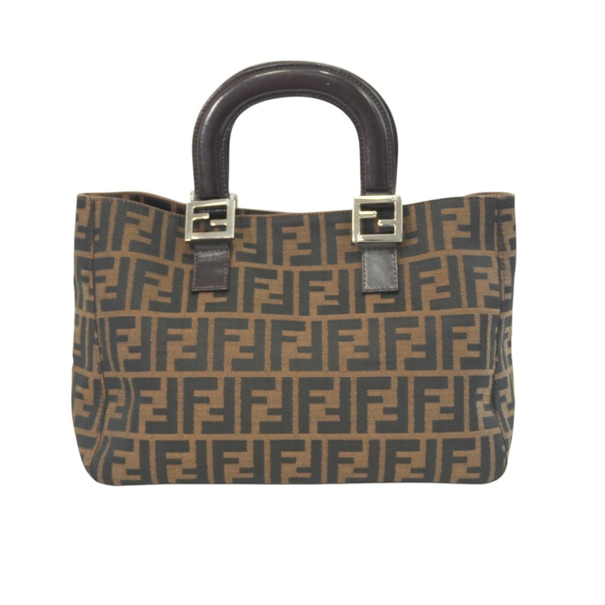 Pre-Owned Fendi Zucca Handbag Brown