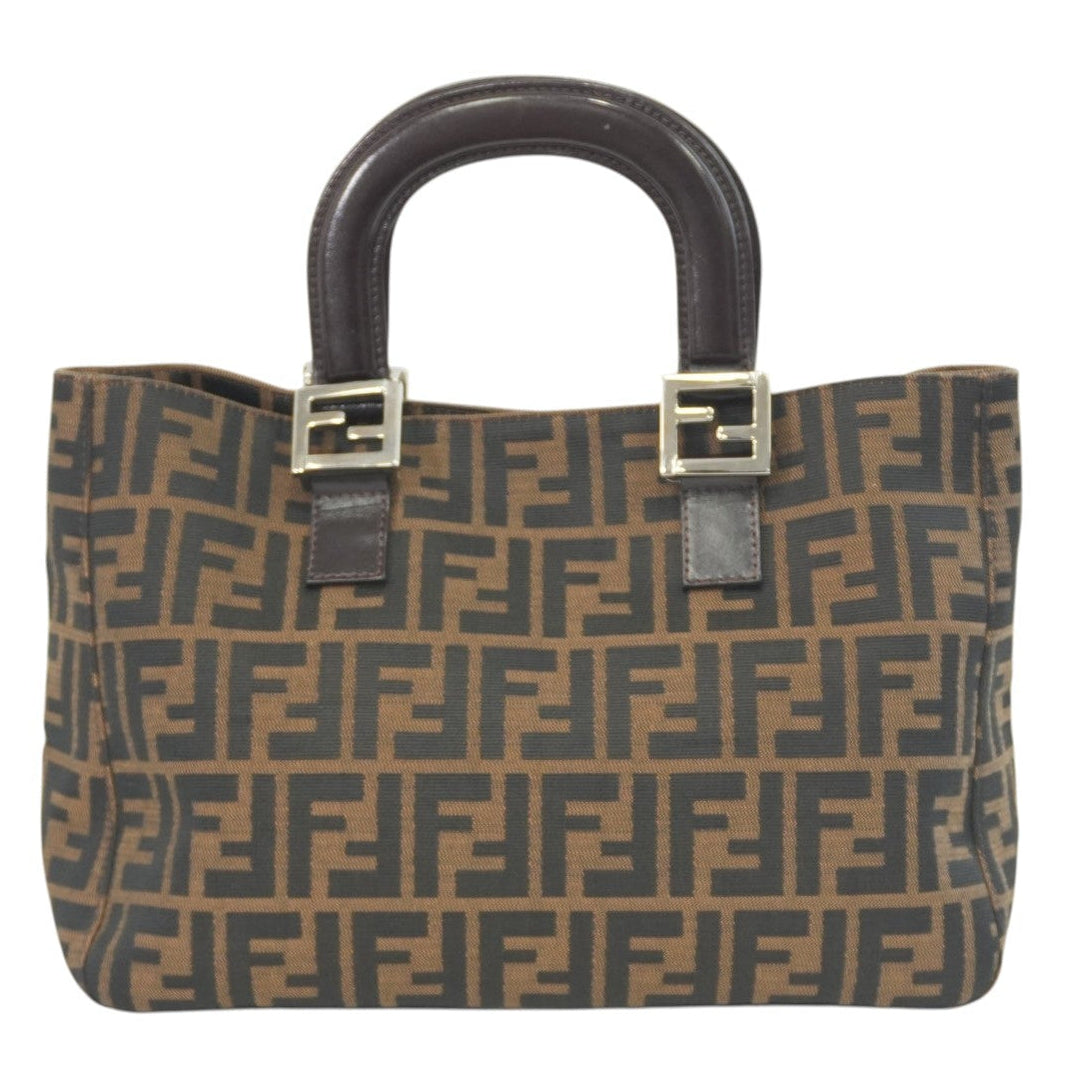 Pre-Owned Fendi Zucca Handbag Brown