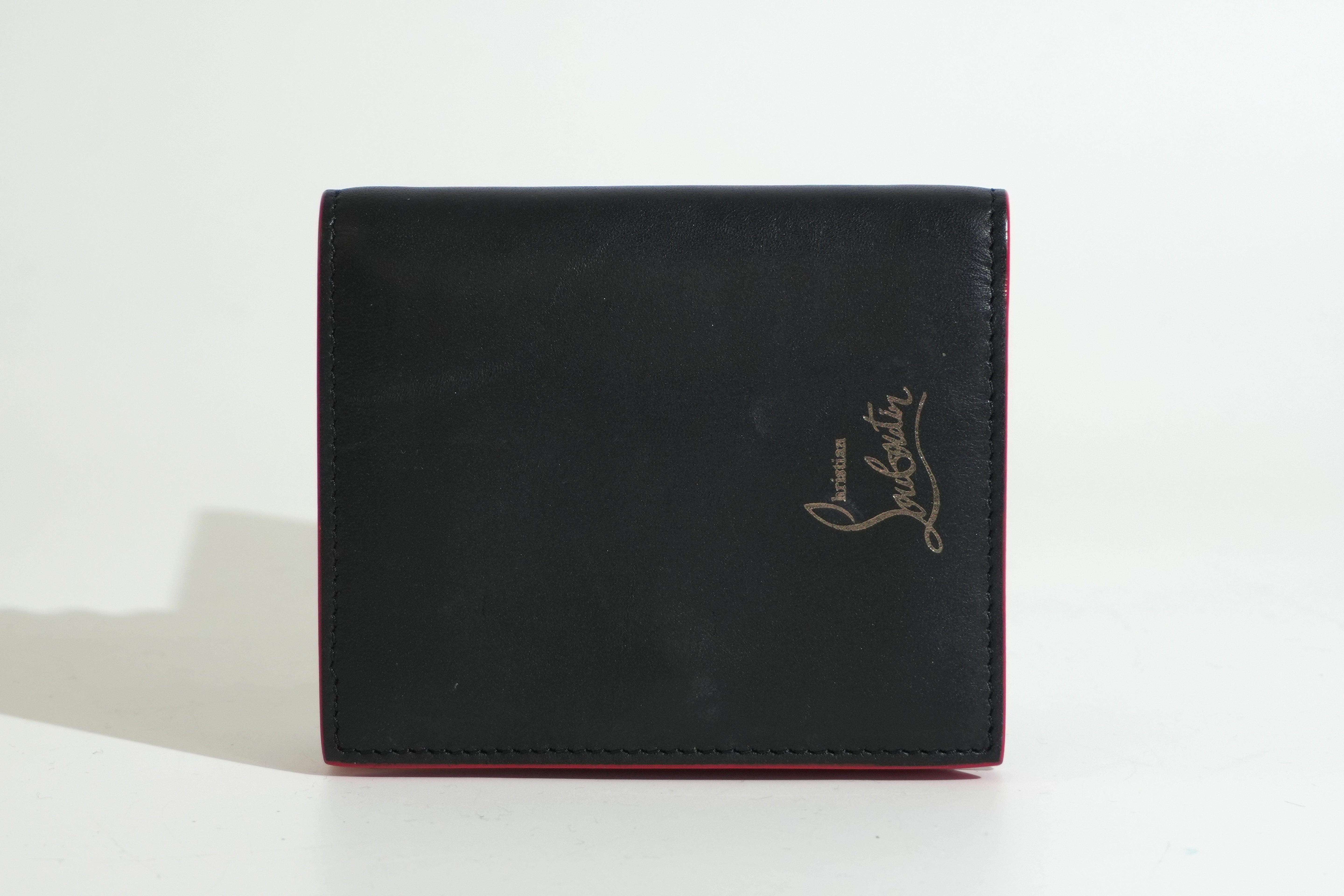 Pre-owned Louboutin Compact Wallet Black