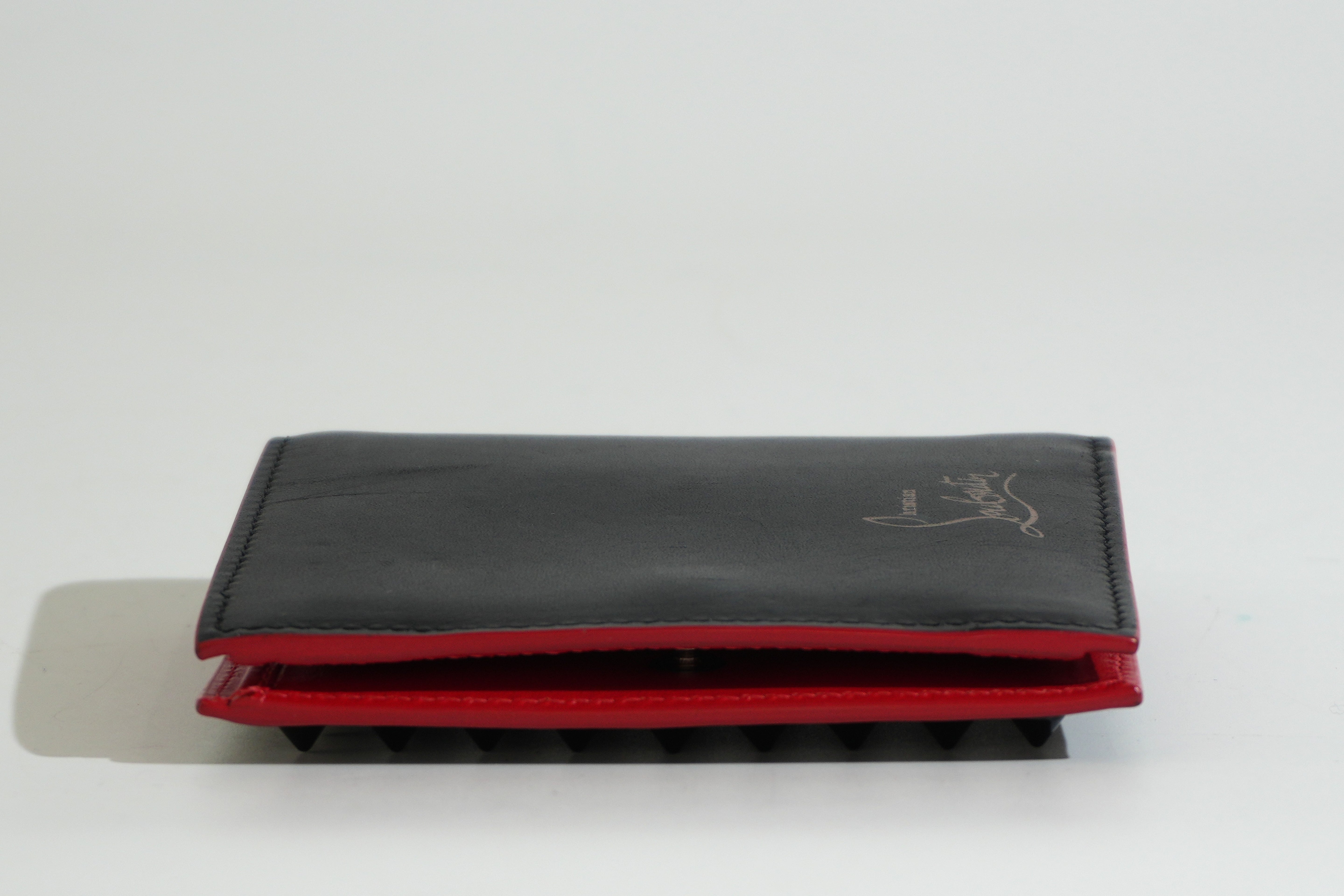 Pre-owned Louboutin Compact Wallet Black