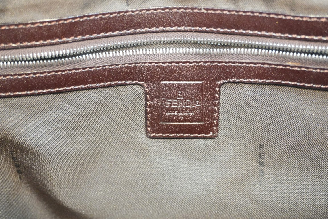 Pre-Owned Fendi Zucca Handbag Brown