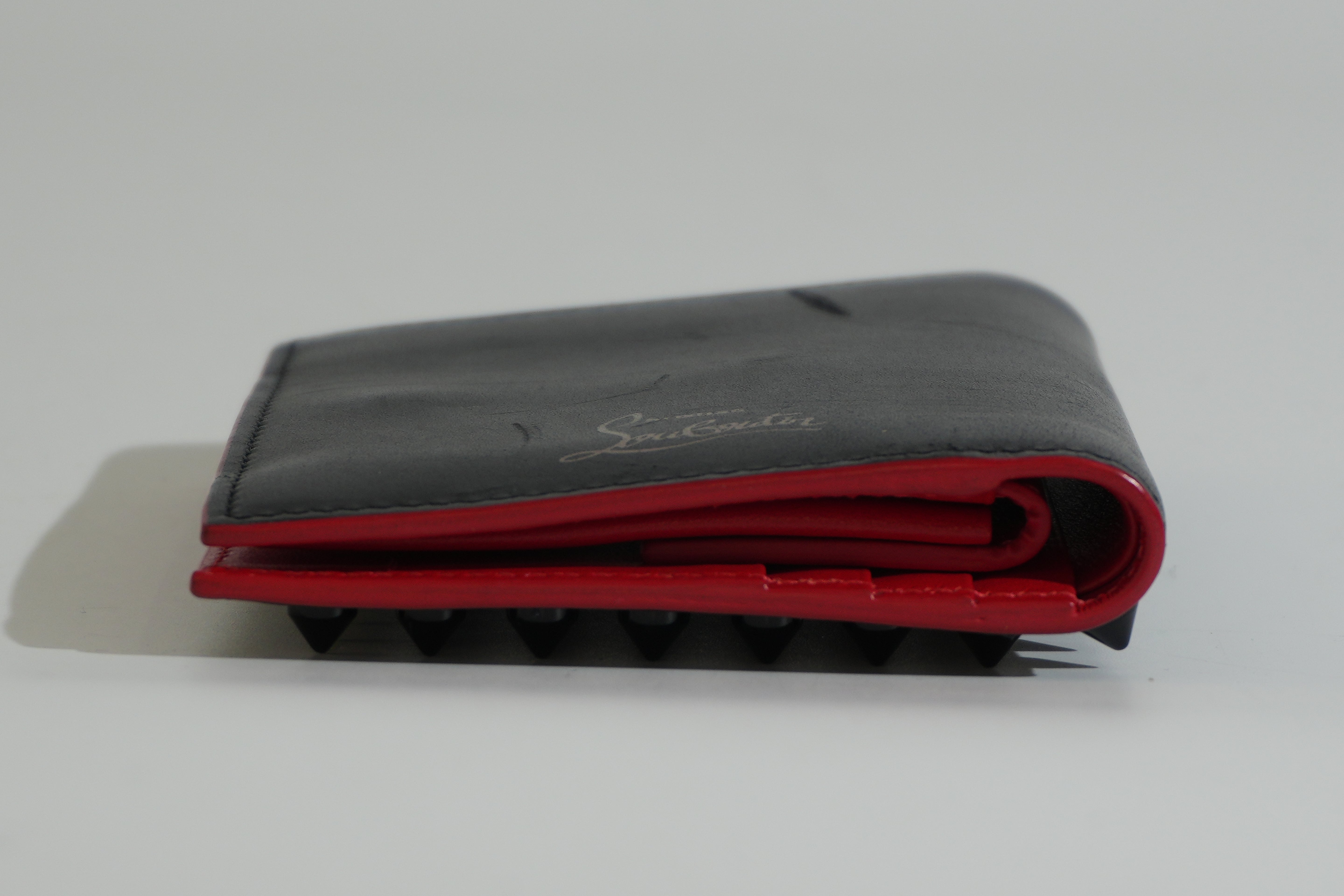 Pre-owned Louboutin Compact Wallet Black