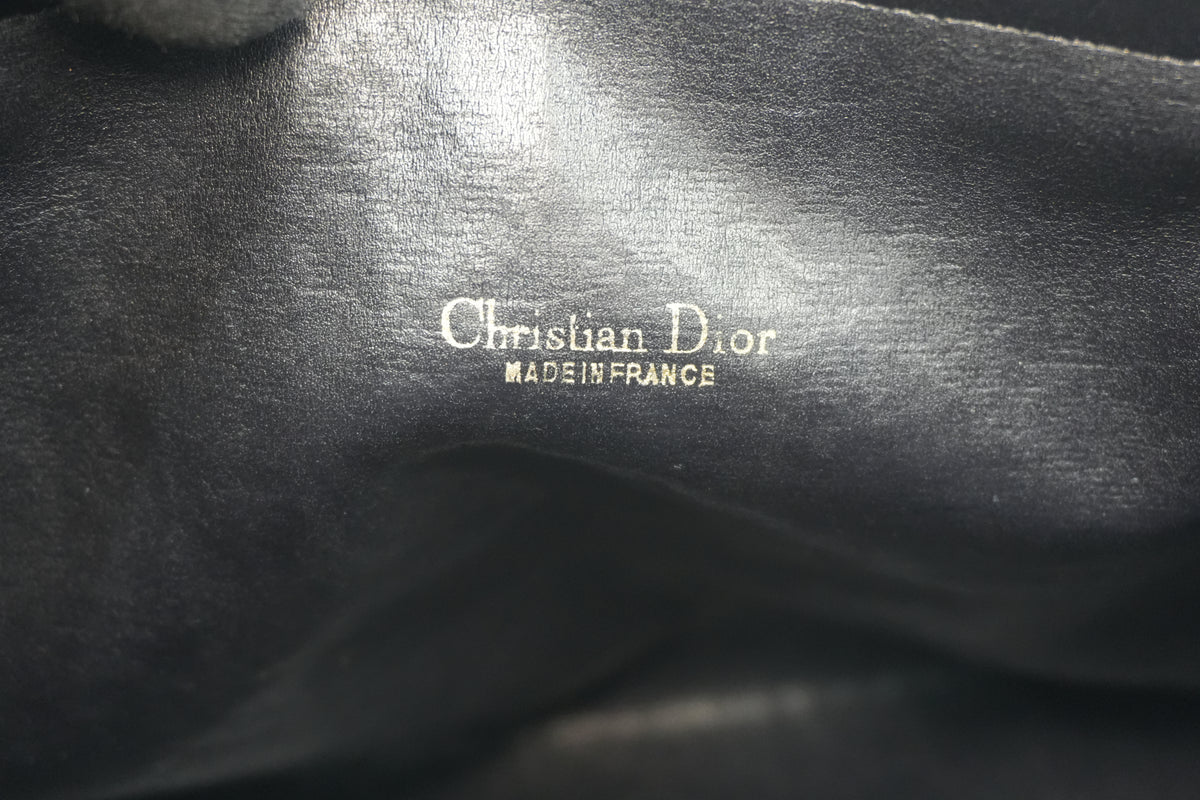 Pre-Owned Dior Vintage Trotter Boston Handbag Blue