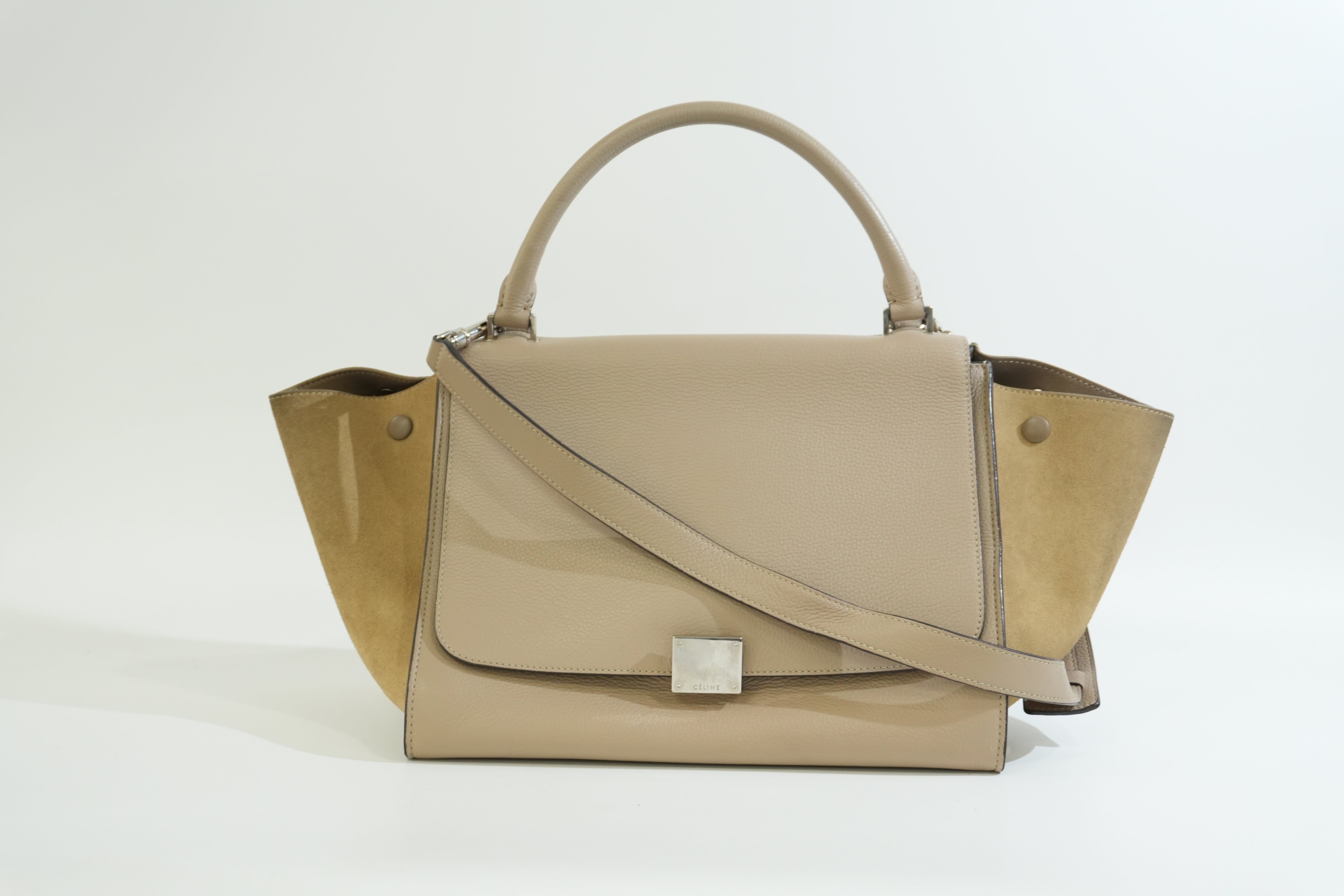 Pre-owned Celine Two Way Luggage Shoulder Bag Beige