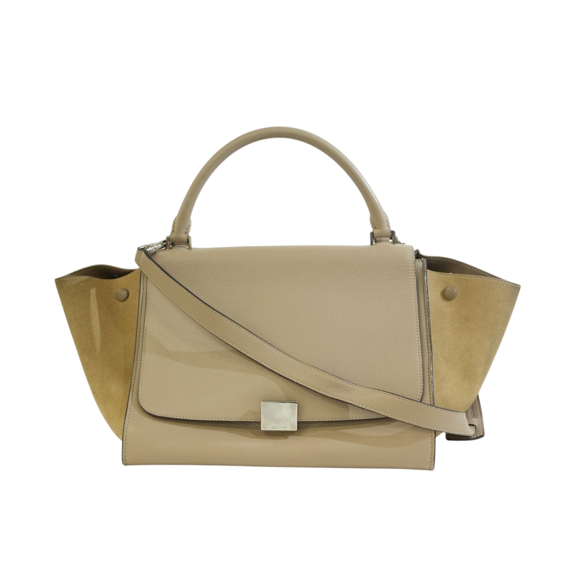 Pre-owned Celine Two Way Luggage Shoulder Bag Beige