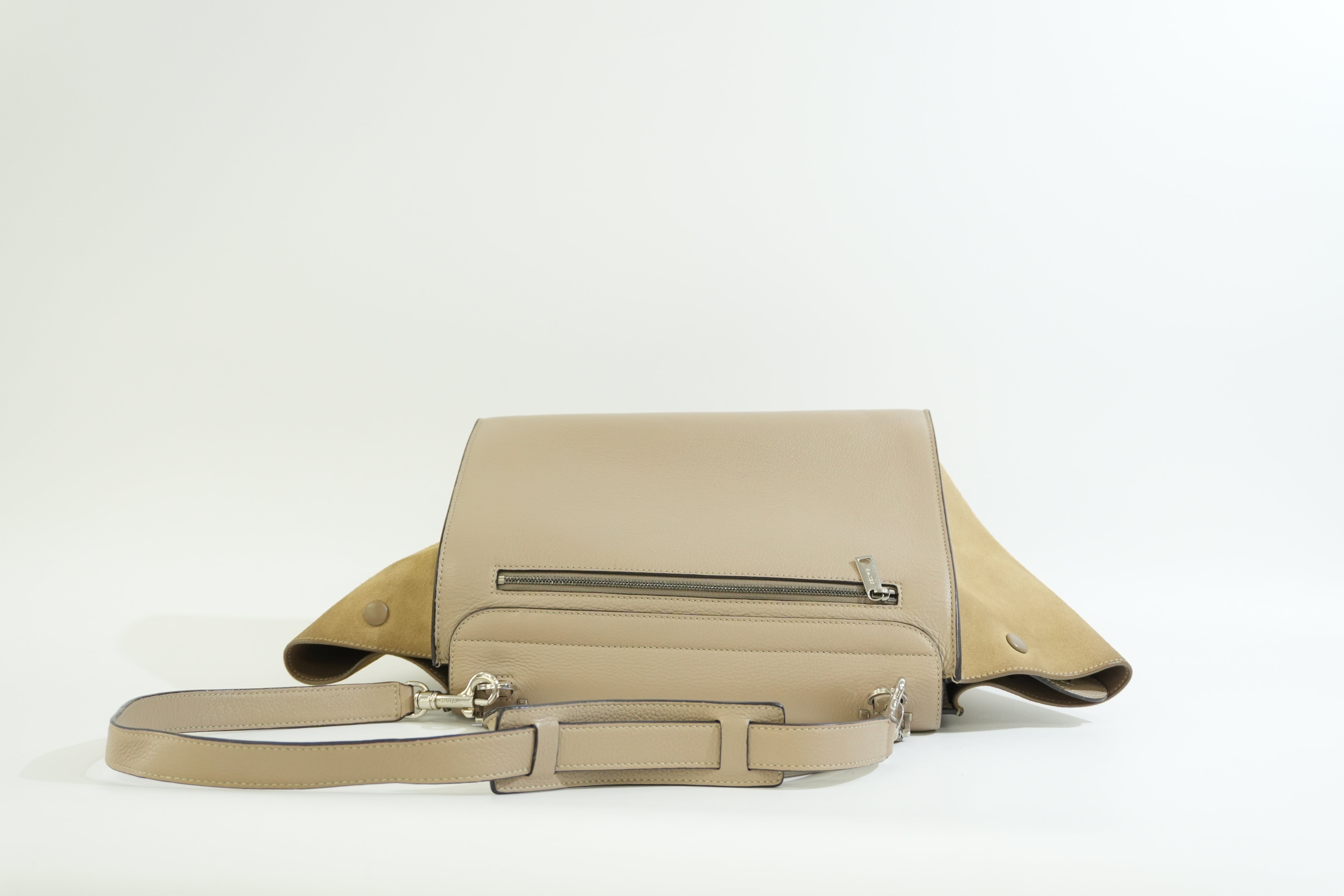 Pre-owned Celine Two Way Luggage Shoulder Bag Beige