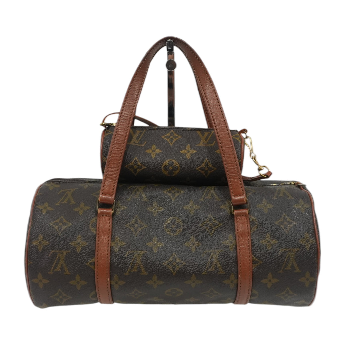 Pre-owned Louis Vuitton Monogram Papillon Handbag with Pouch
