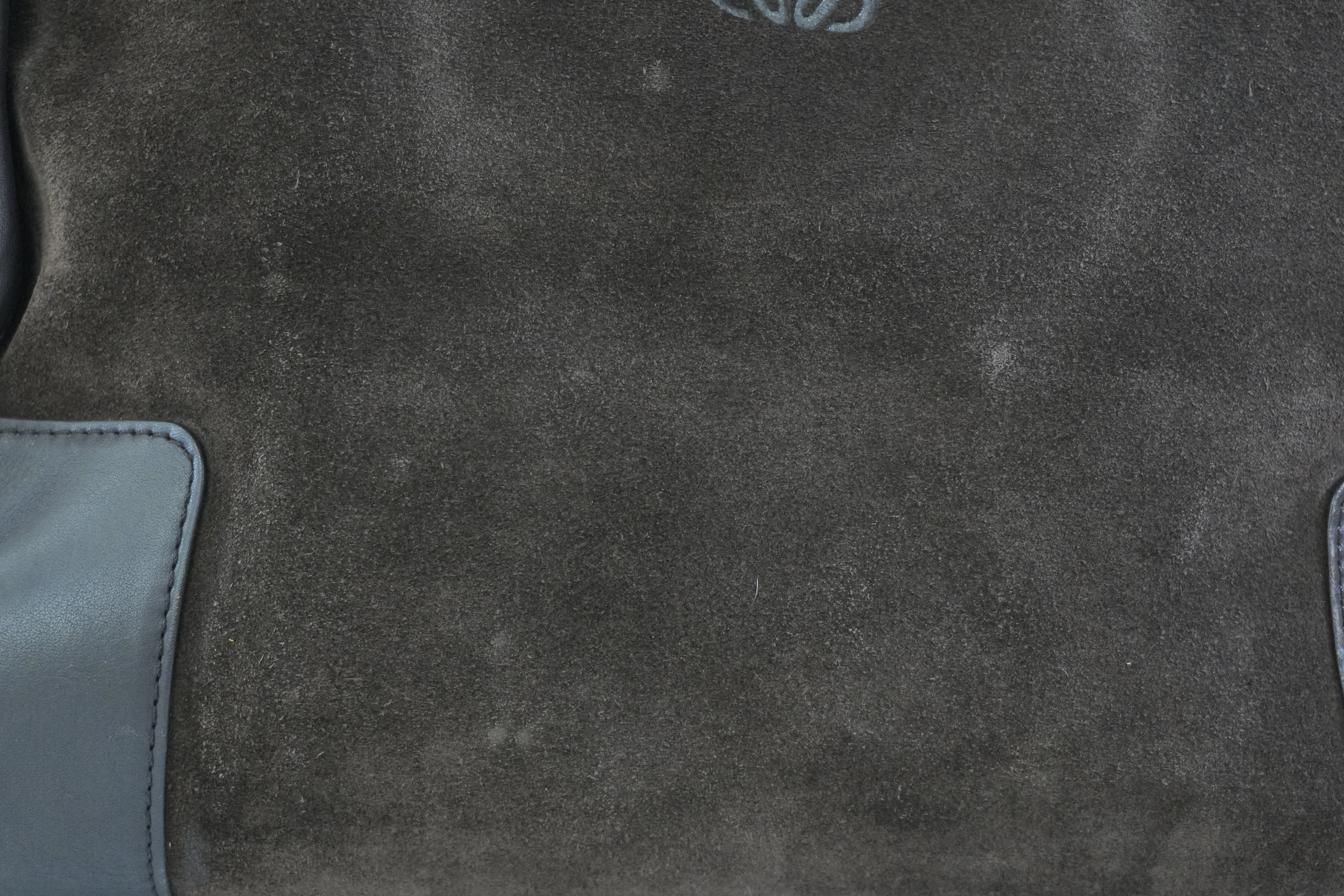 Pre-owned Loewe Suede Leather Anagram Amazona Handbag Brown