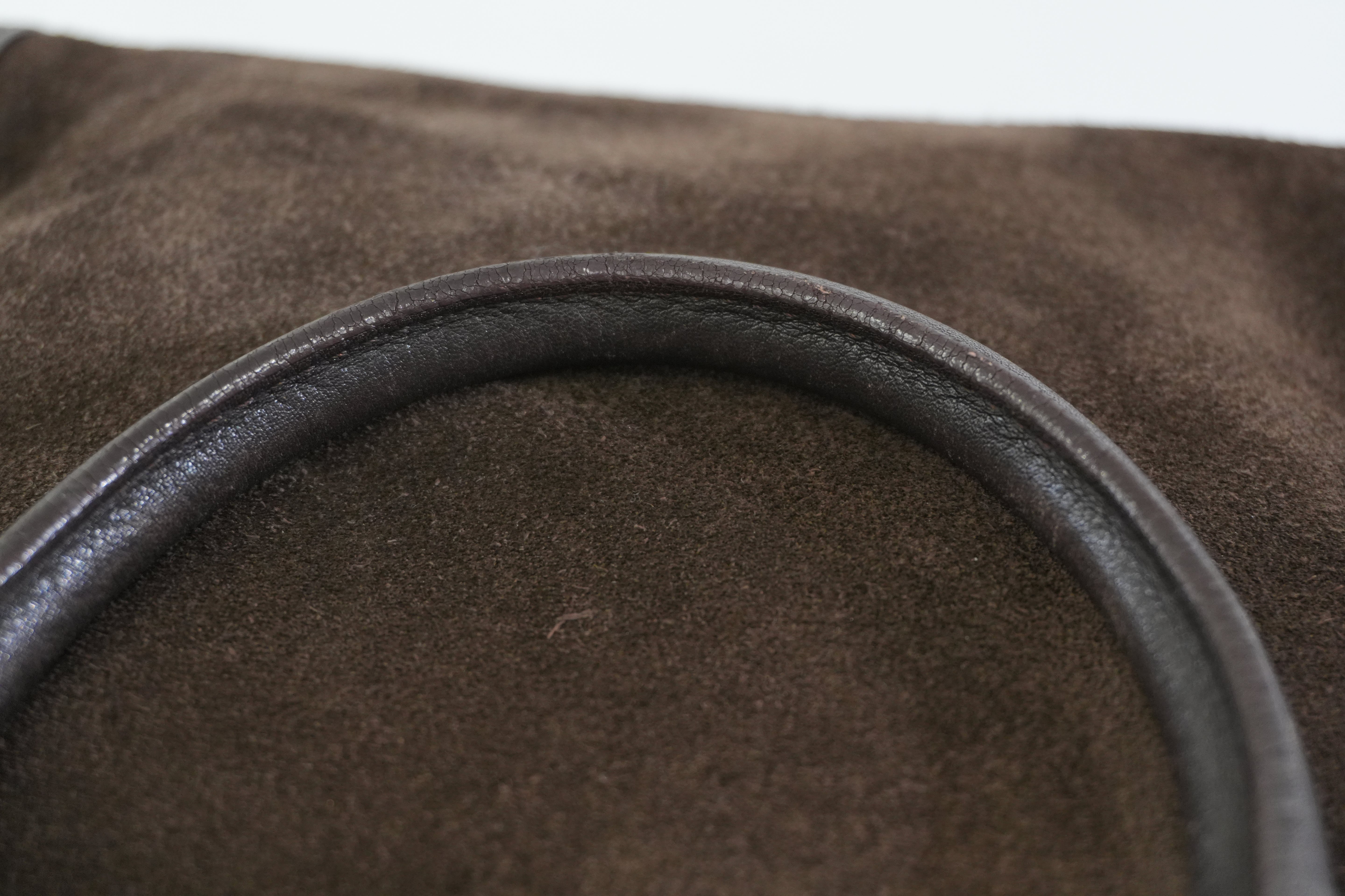 Pre-owned Loewe Suede Leather Anagram Amazona Handbag Brown