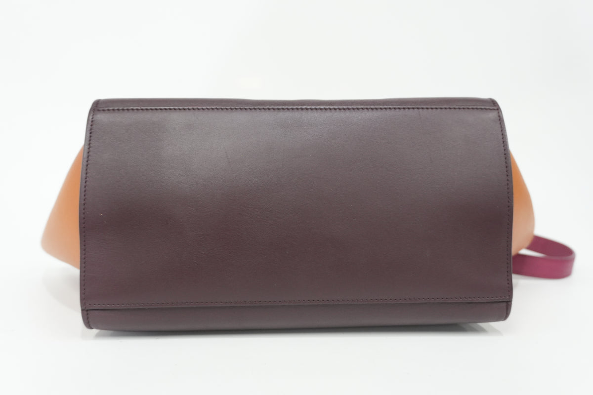 Pre-owned Celine Two Way Trapeze Shoulder Bag Tricolor