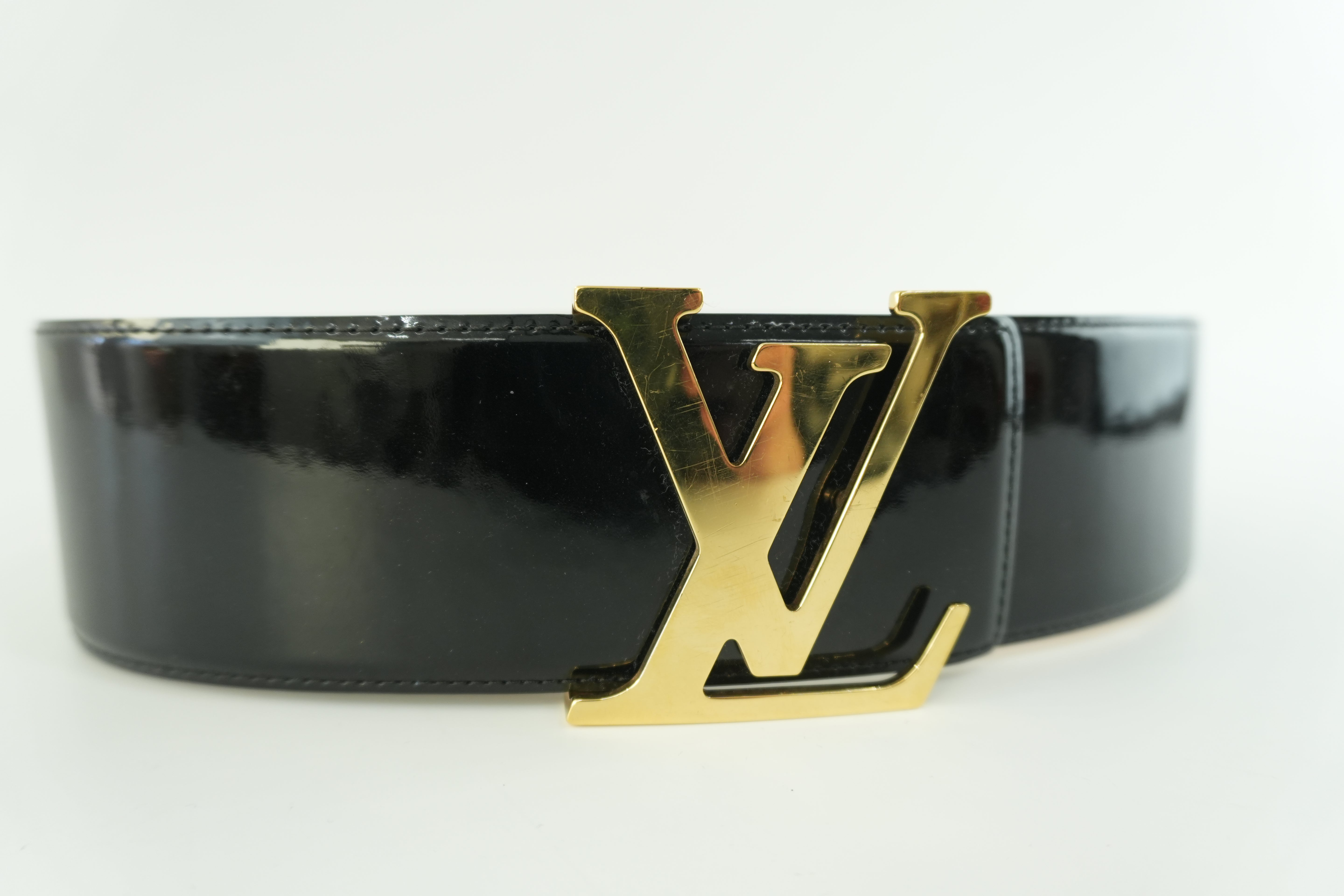 Louis Vuitton Patent Belt Black Used