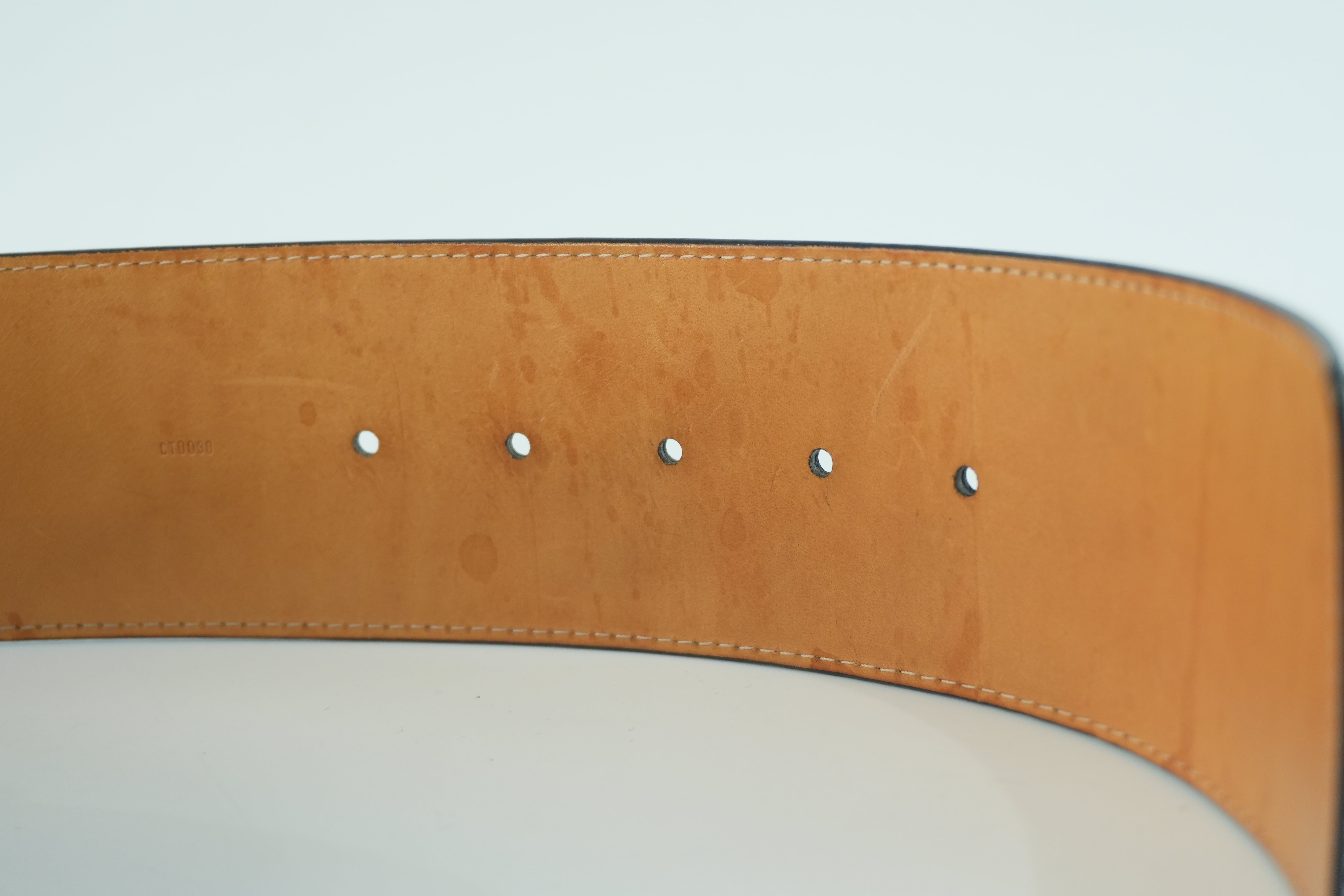 Louis Vuitton Patent Belt Black Used