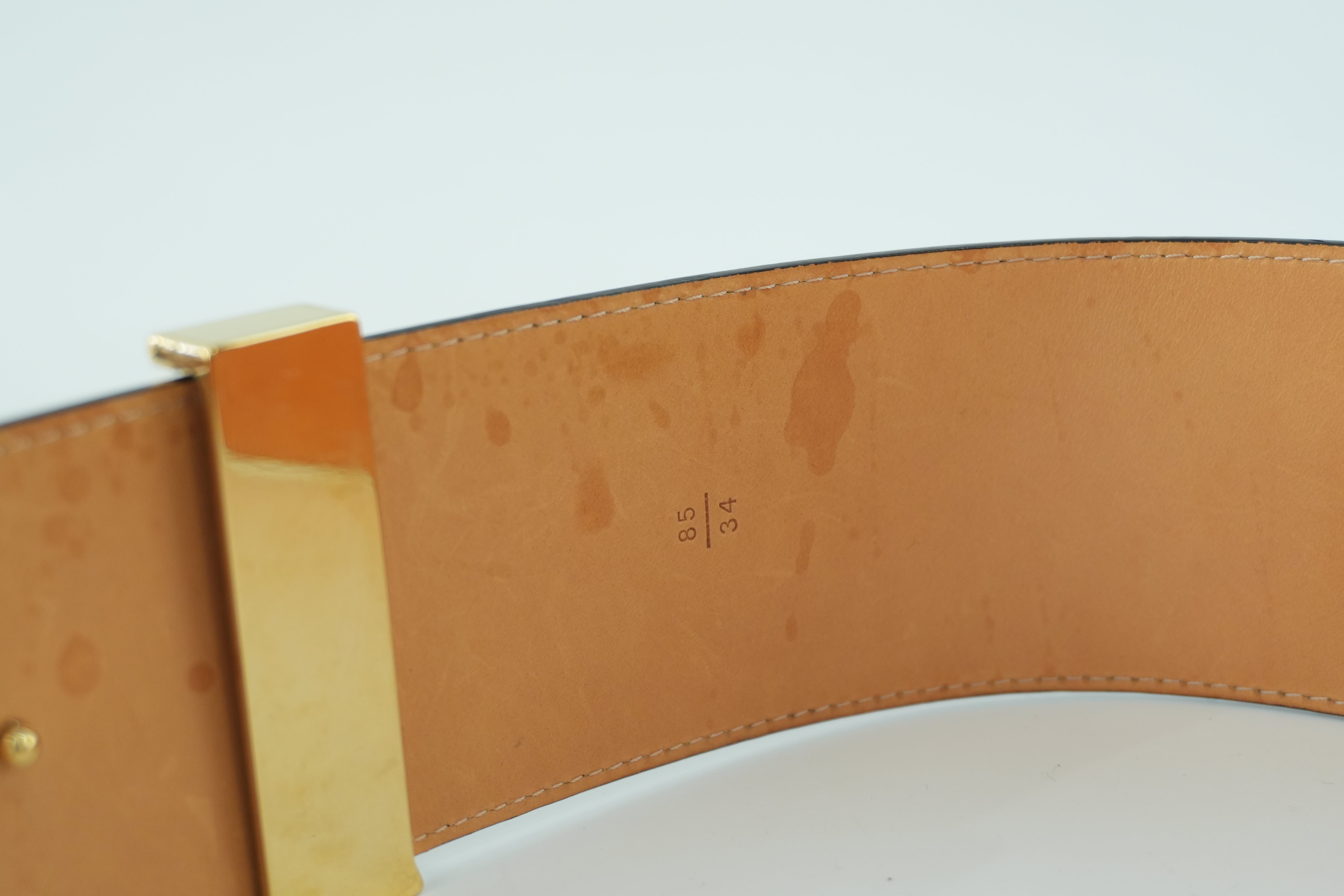 Louis Vuitton Patent Belt Black Used