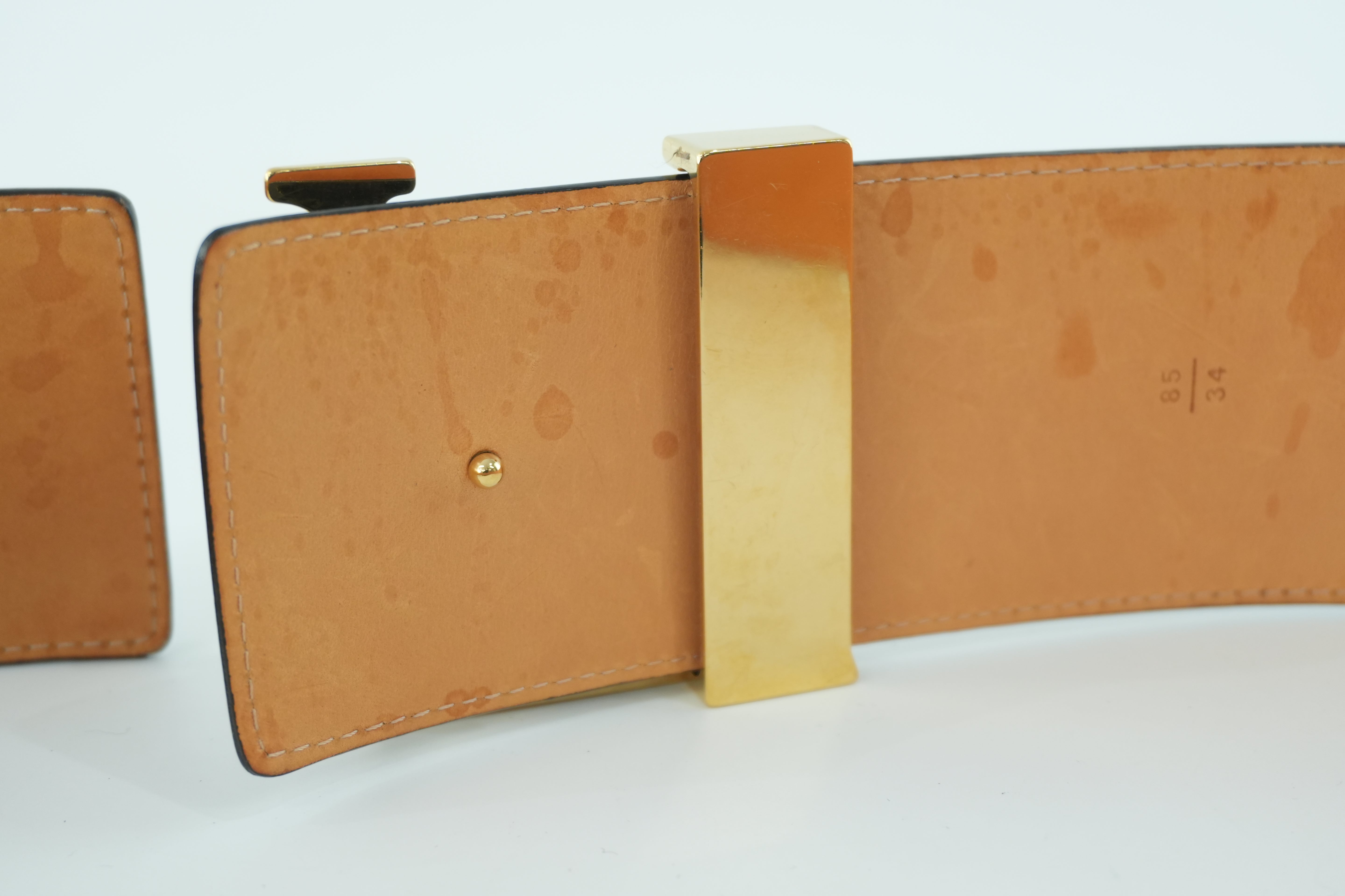 Louis Vuitton Patent Belt Black Used