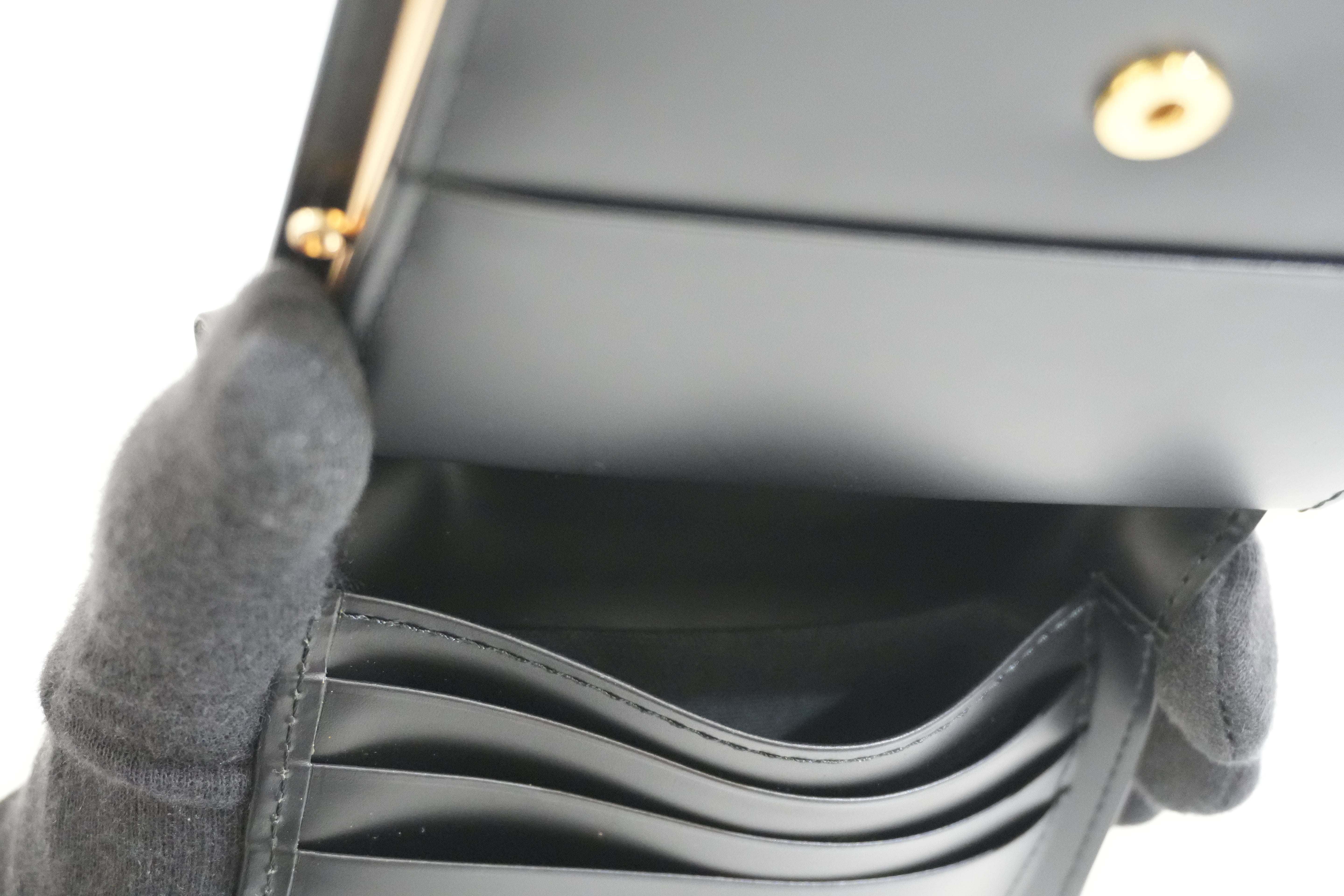 Pre-owned Burberry Compact Wallet Black