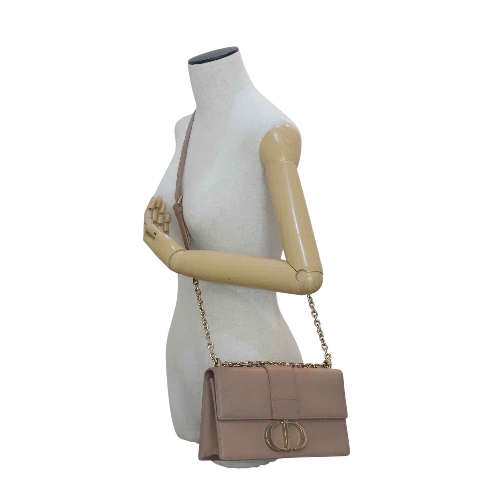 Pre-owned Dior 30 Montaigne Chain Bag Pink