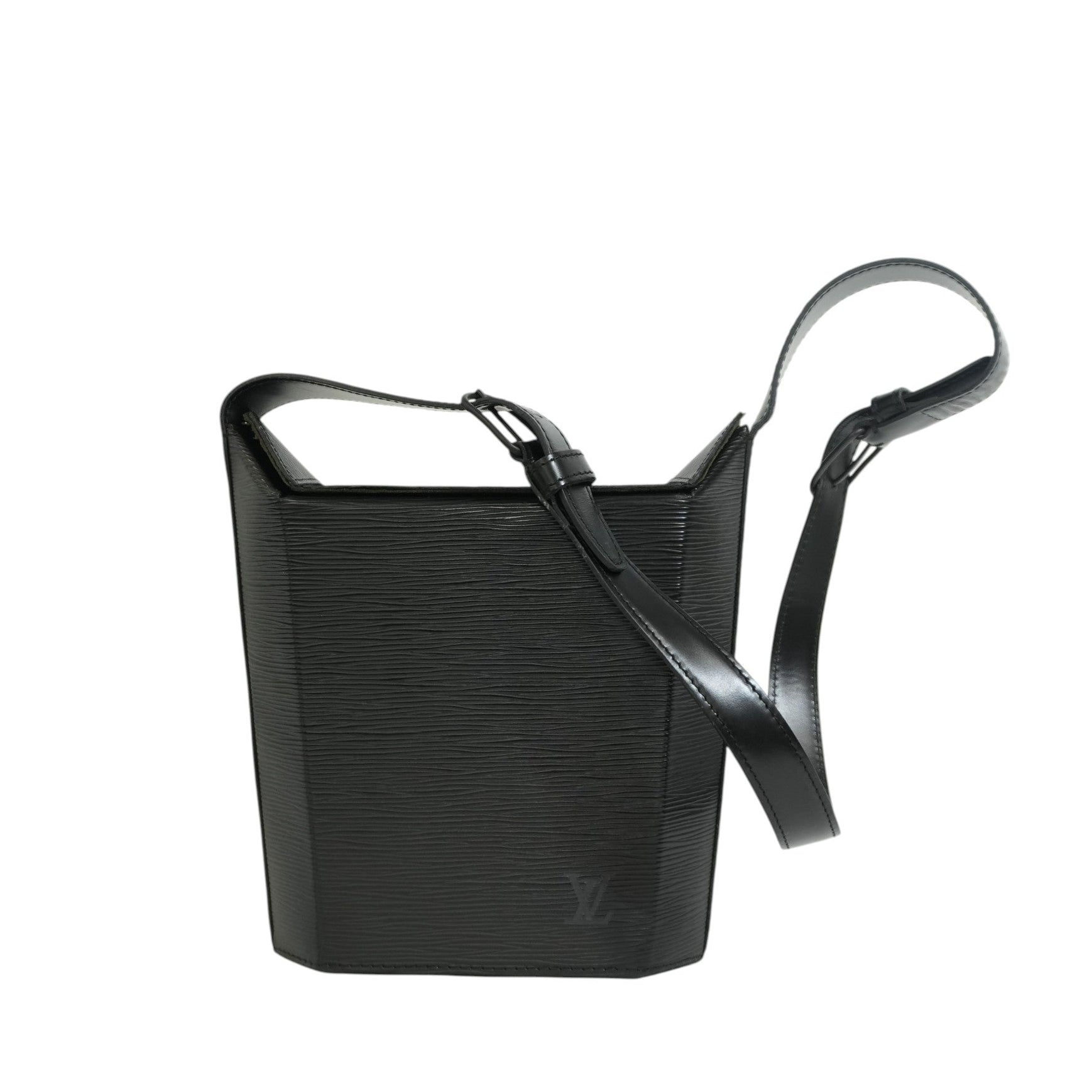 Pr-owned Louis Vuitton Epi Sac Seau Shoulder Bag Black