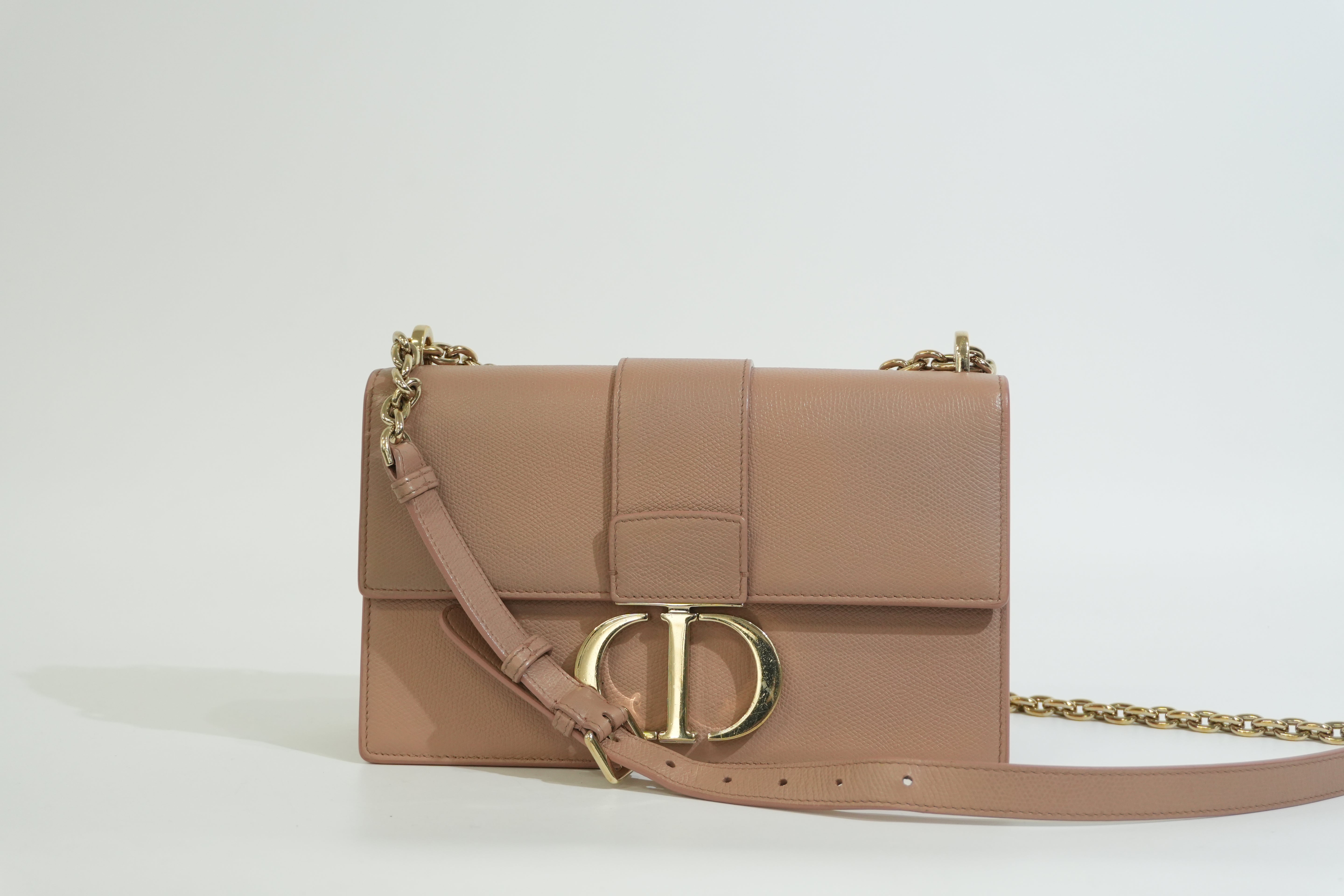 Pre-owned Dior 30 Montaigne Chain Bag Pink