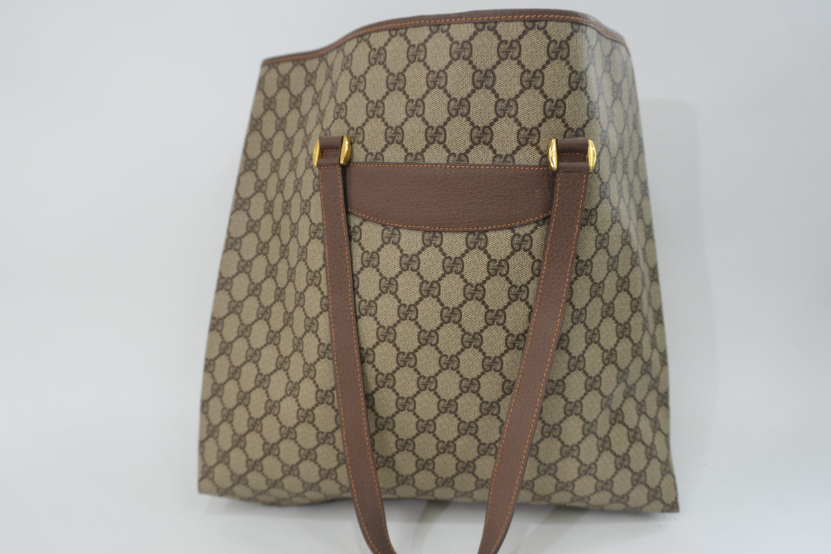 Pre-Owned GucciSima Vertical Tote Bag Brown