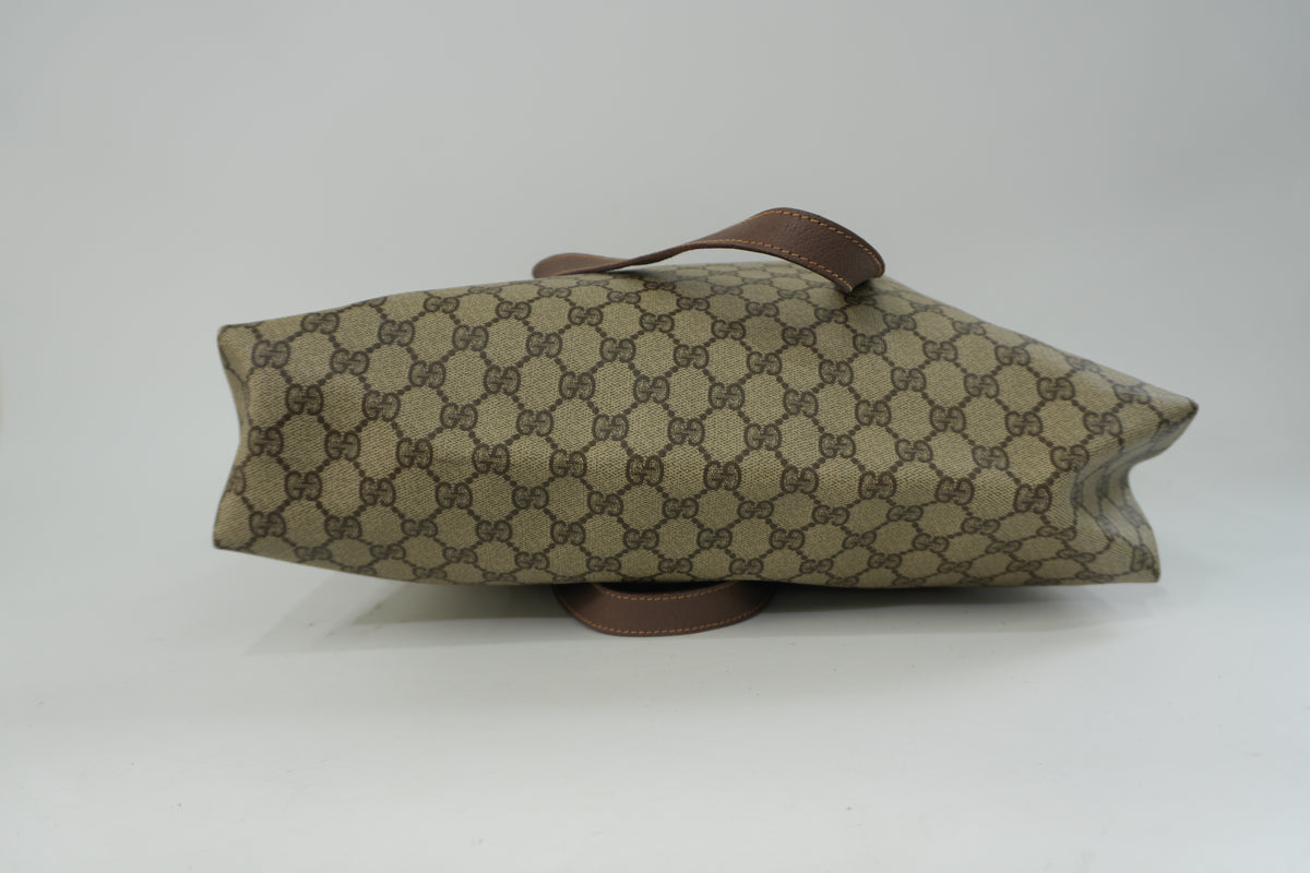 Pre-Owned GucciSima Vertical Tote Bag Brown