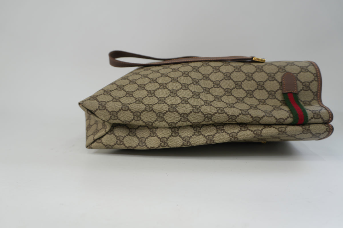 Pre-Owned GucciSima Vertical Tote Bag Brown