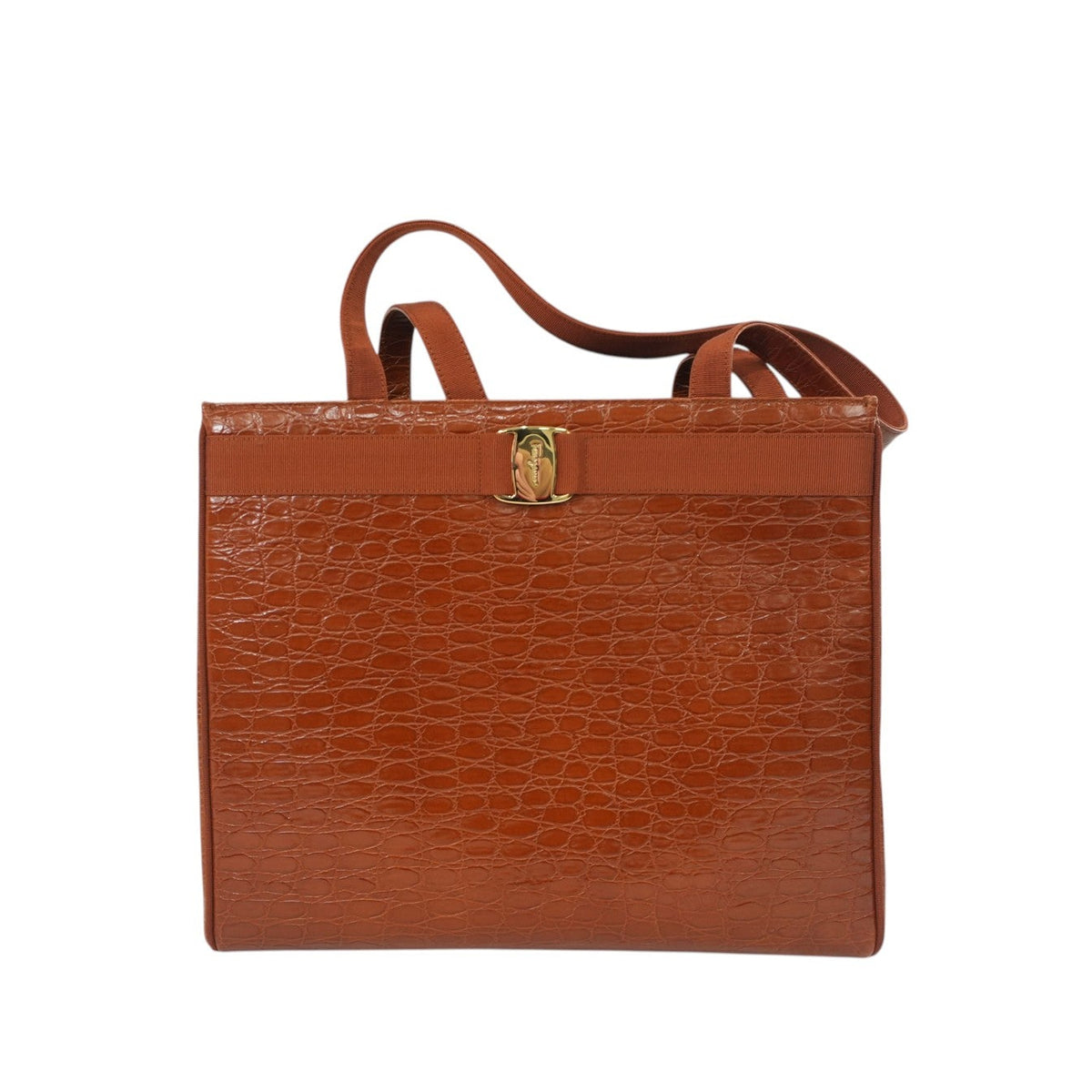 Pre-Owned Ferragamo Tote Bag Brown