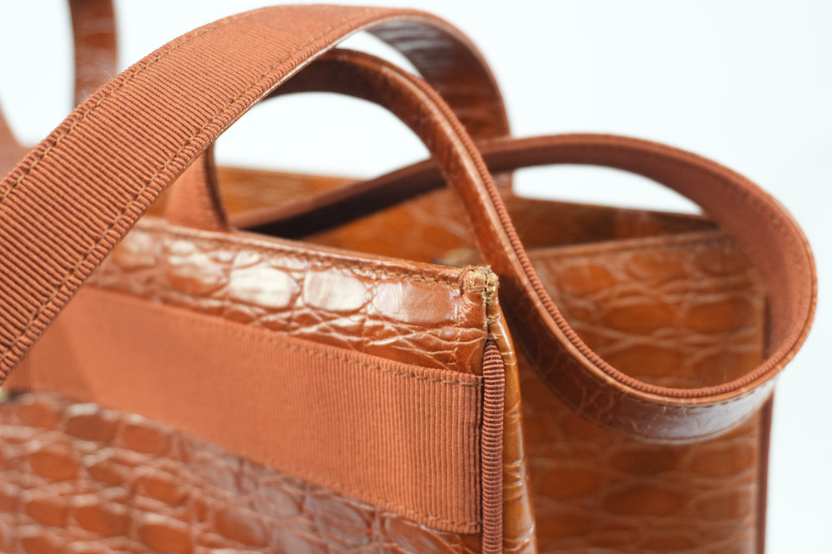 Pre-Owned Ferragamo Tote Bag Brown