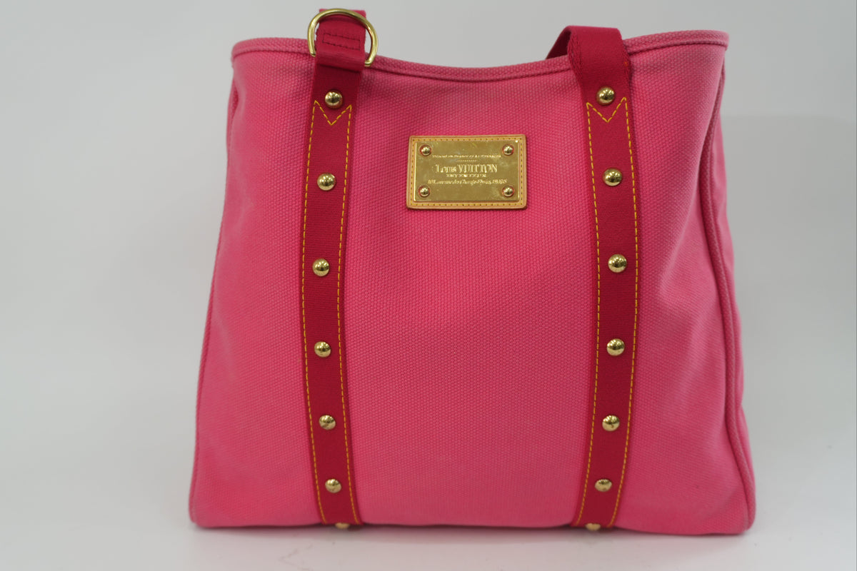 Pre-Owned Louis Vuitton Antigua Cabas GM Tote Bag Pink