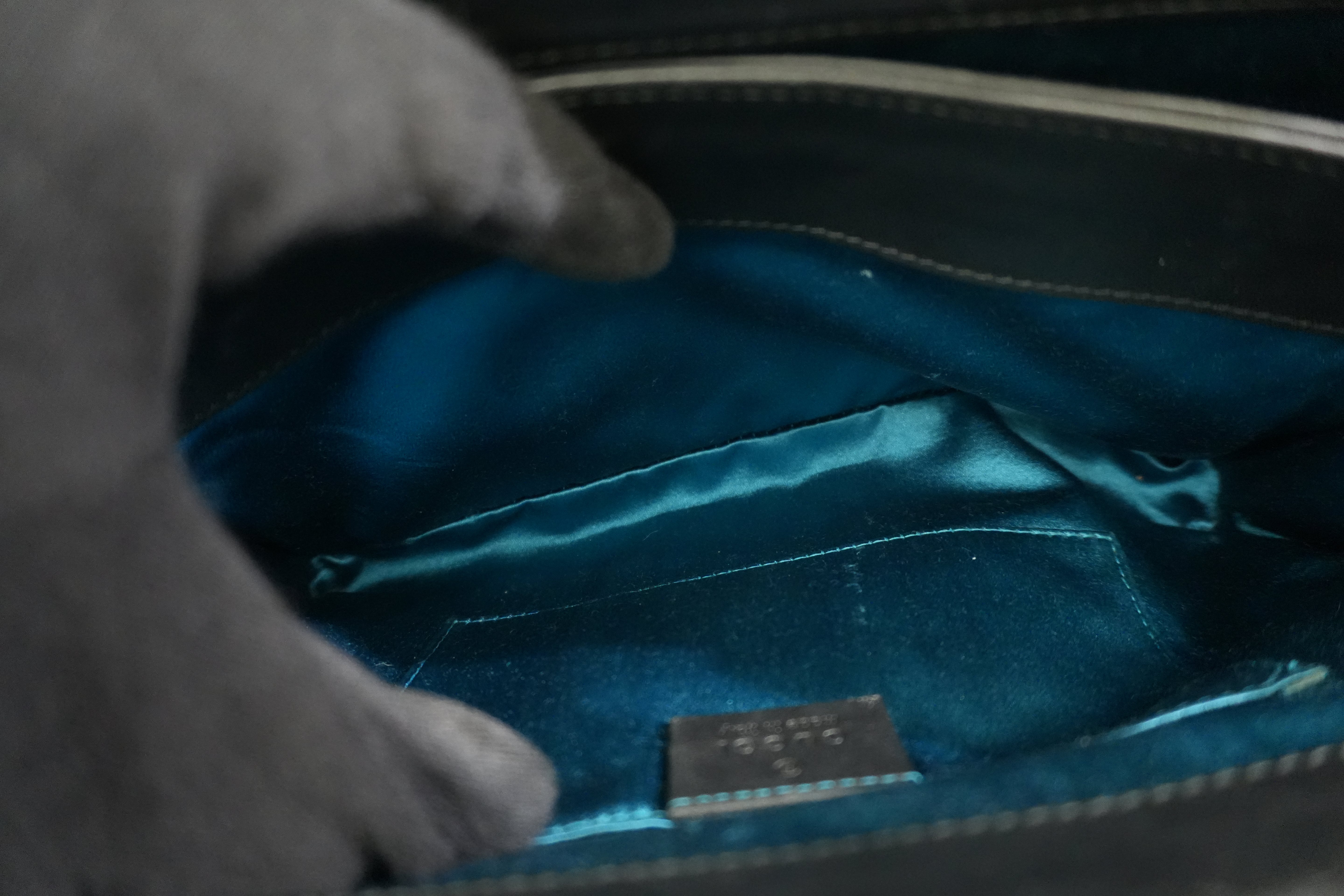 Pre-owned Gucci Suede Leather Chain Shoulder Bag Brown