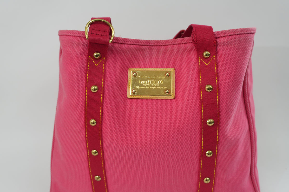 Pre-Owned Louis Vuitton Antigue Cabas GM Tote Bag Pink