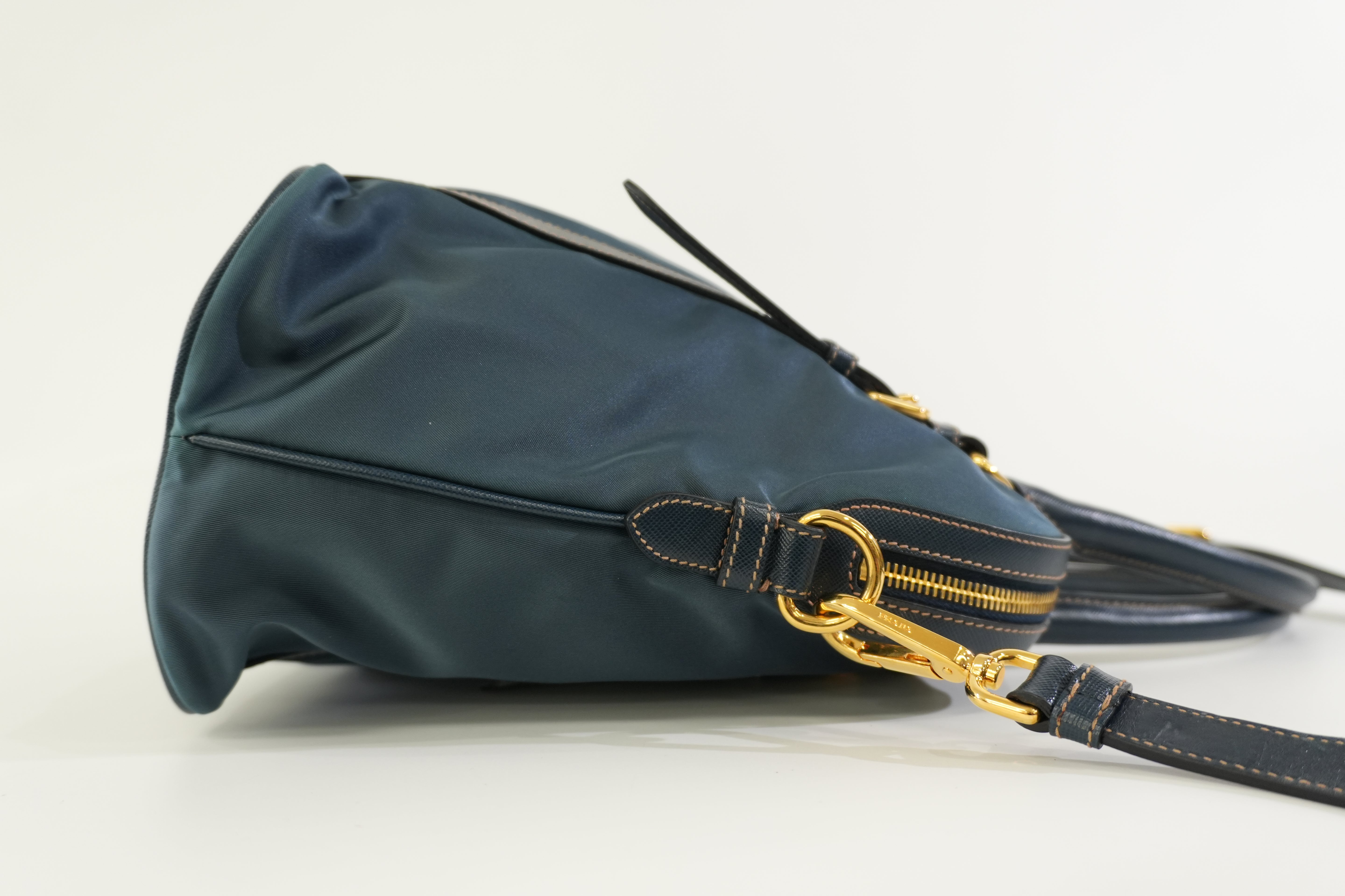 Pre-owned Prada Nylon Two Way Shoulder Bag Blue