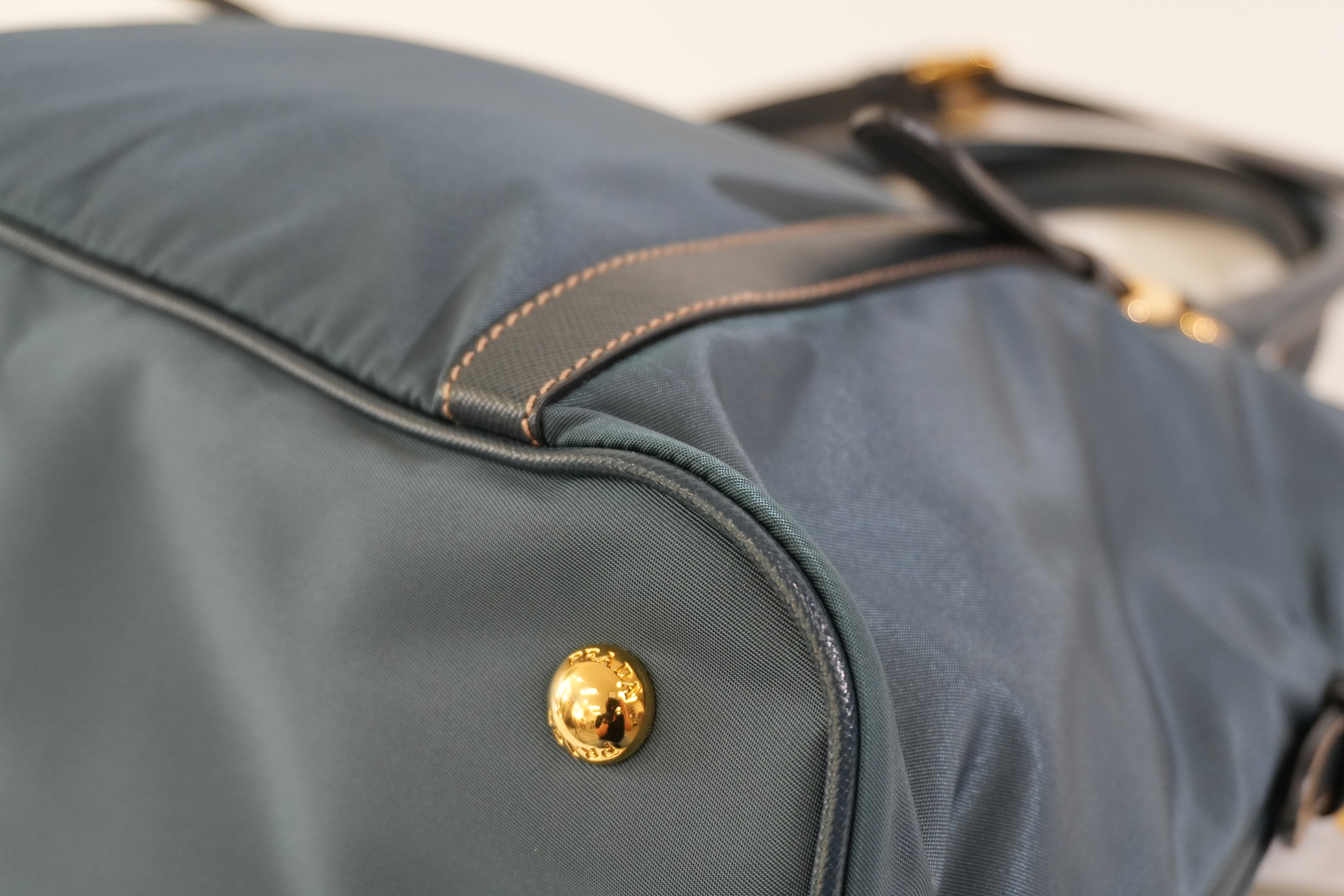 Pre-owned Prada Nylon Two Way Shoulder Bag Blue