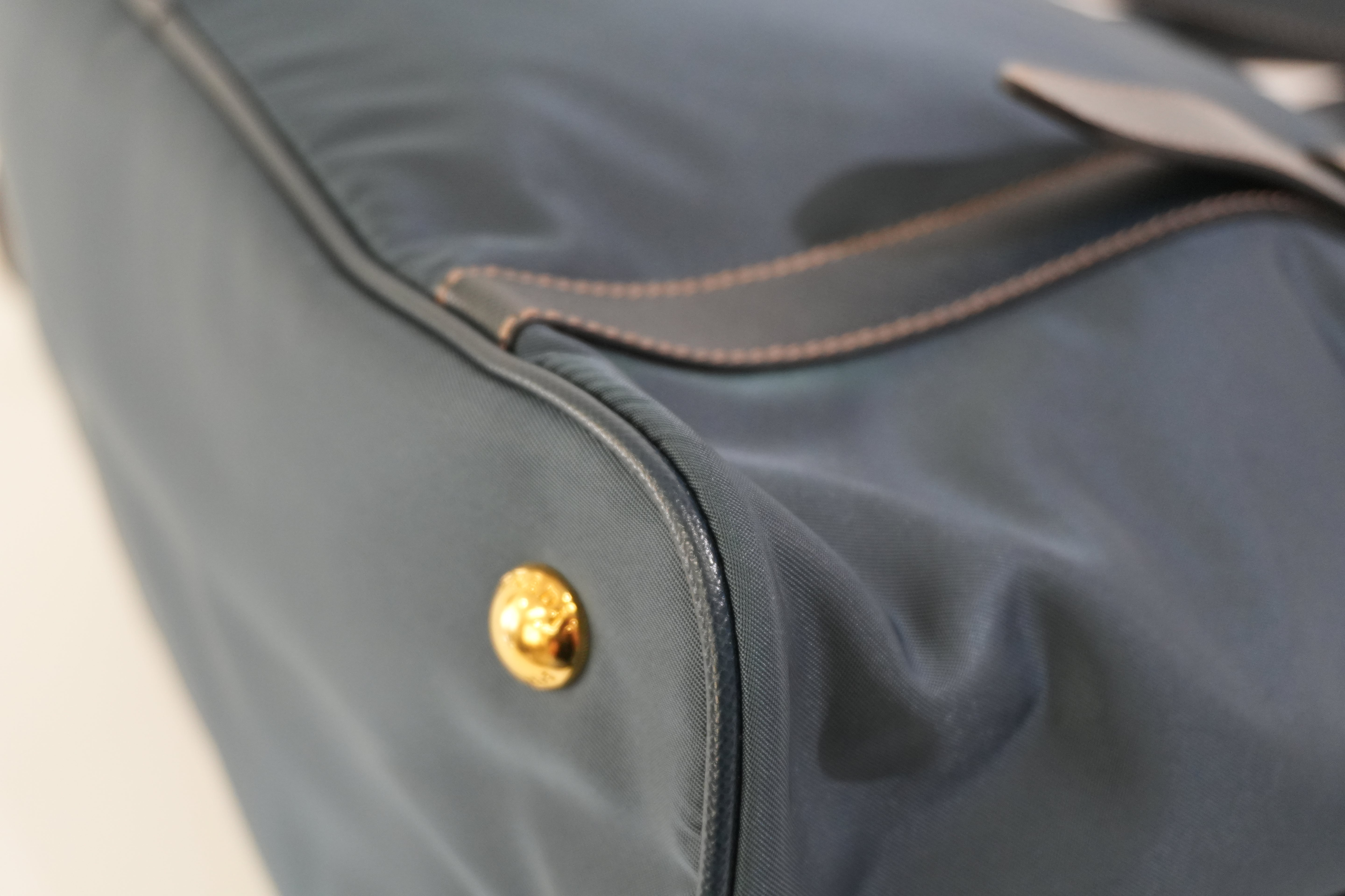 Pre-owned Prada Nylon Two Way Shoulder Bag Blue