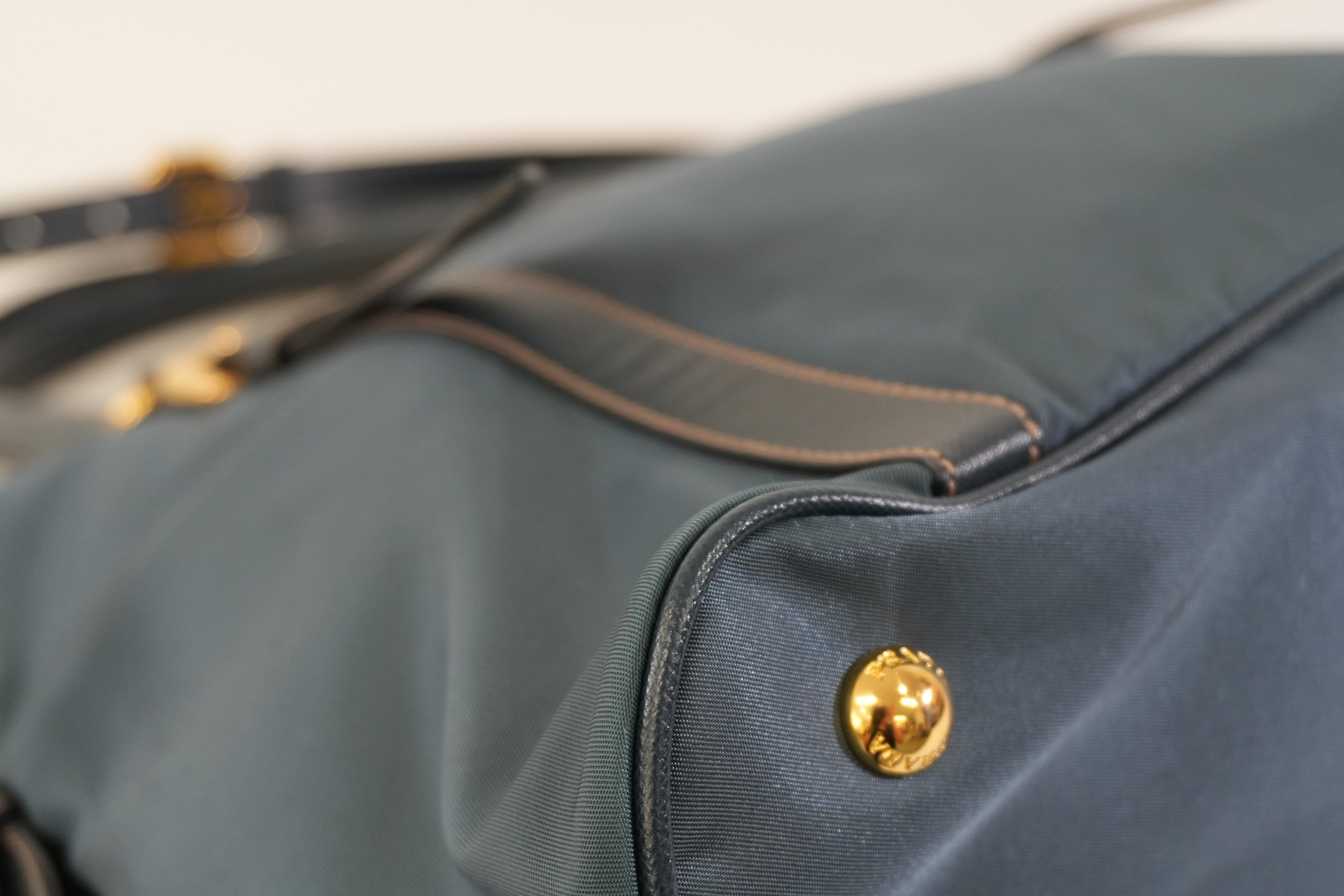 Pre-owned Prada Nylon Two Way Shoulder Bag Blue