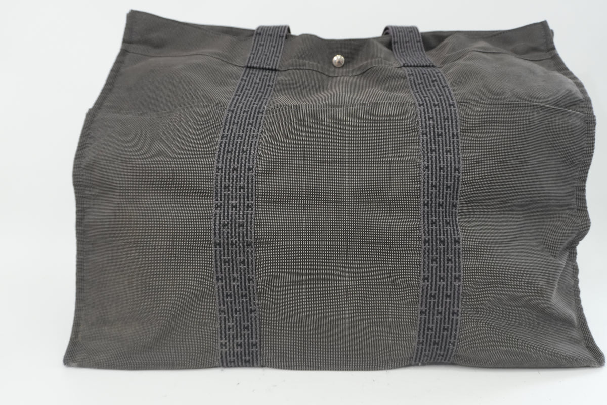 Pre-Owned Hermes Herline TGM Tote Bag Gray
