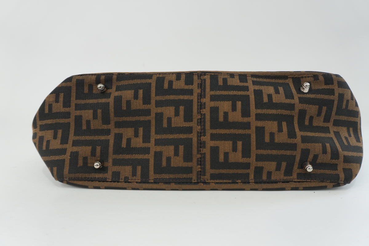 Pre-Owned Fendi Zucca Handbag Brown