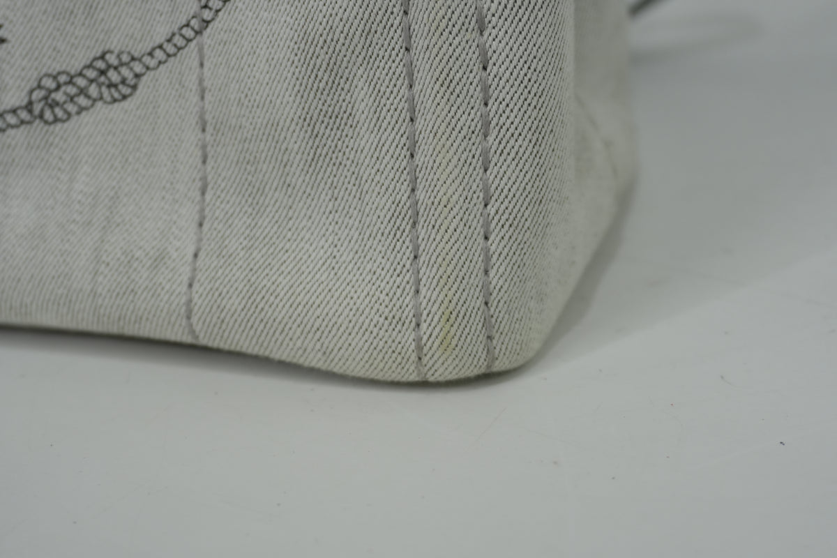 Pre-Owned Prada Two Way Canapa Shoulder Bag Gray