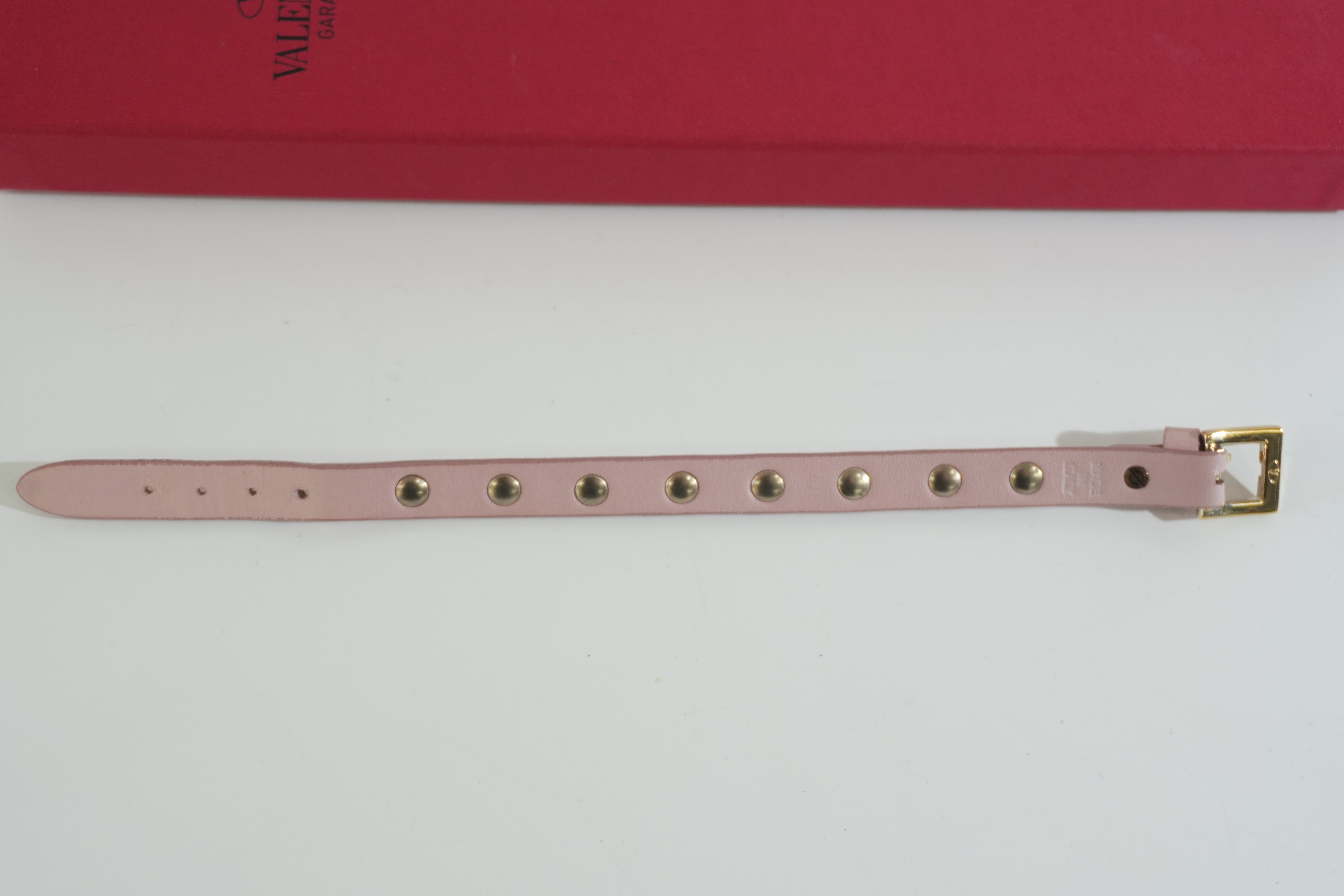 Pre-owned Valentino Studded Bracelet Pink