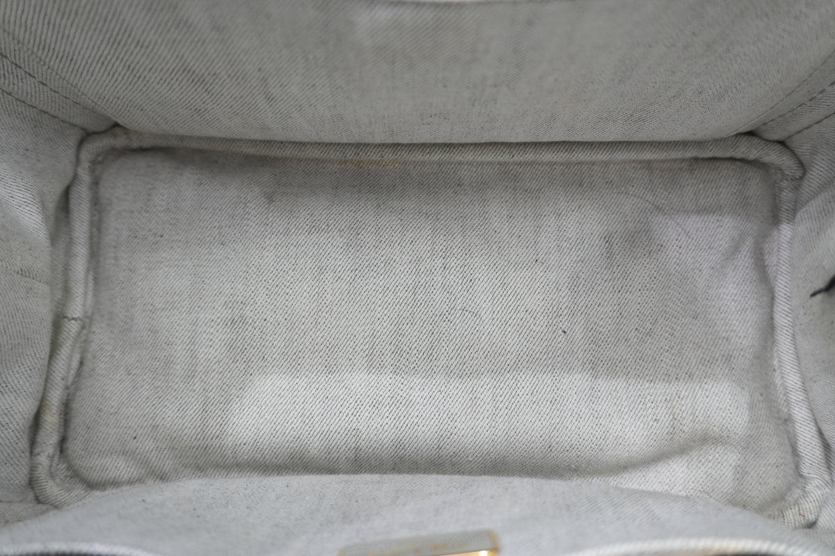 Pre-Owned Prada Two Way Canapa Shoulder Bag Gray
