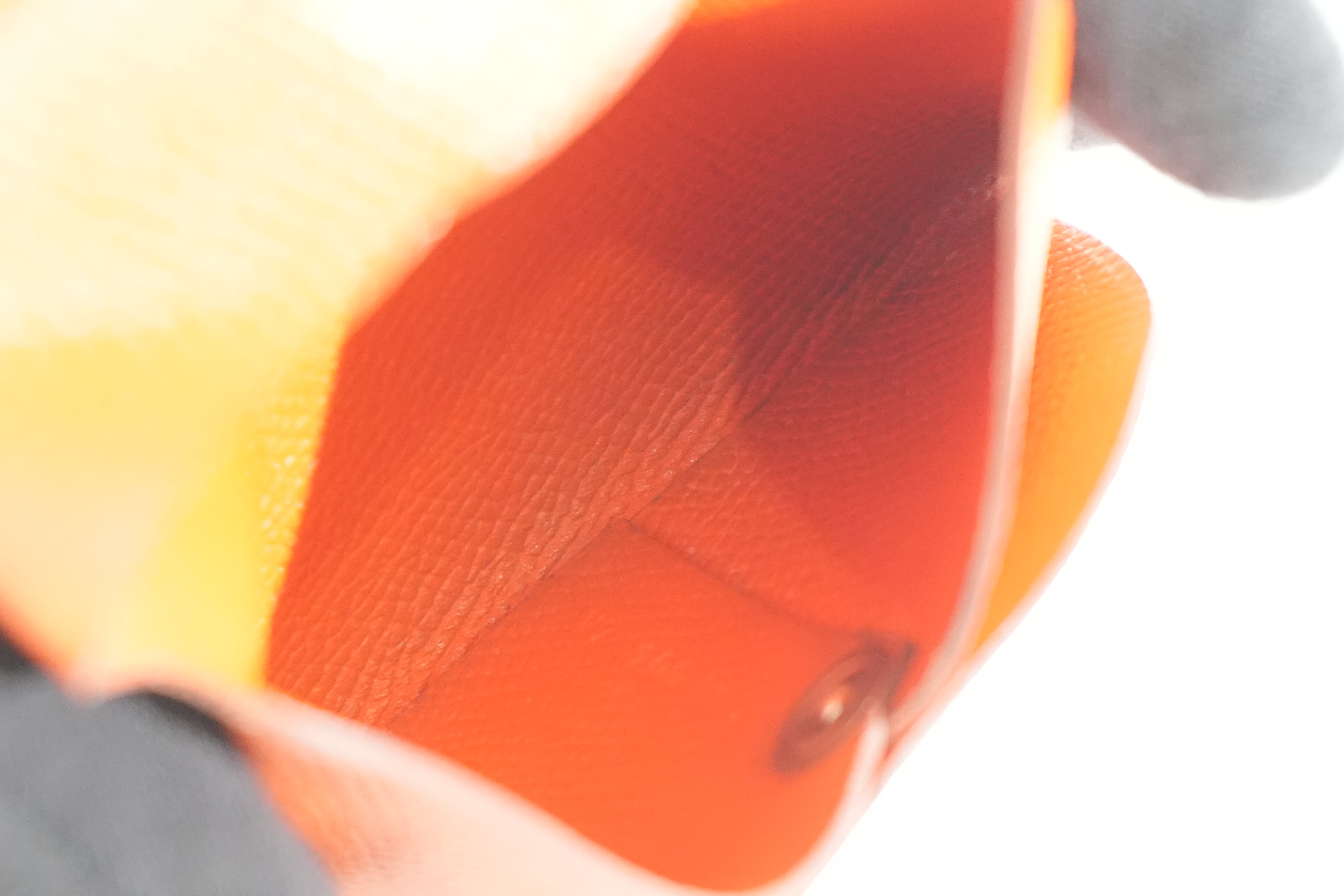 Pre-owned Hermes Money Clip Orange