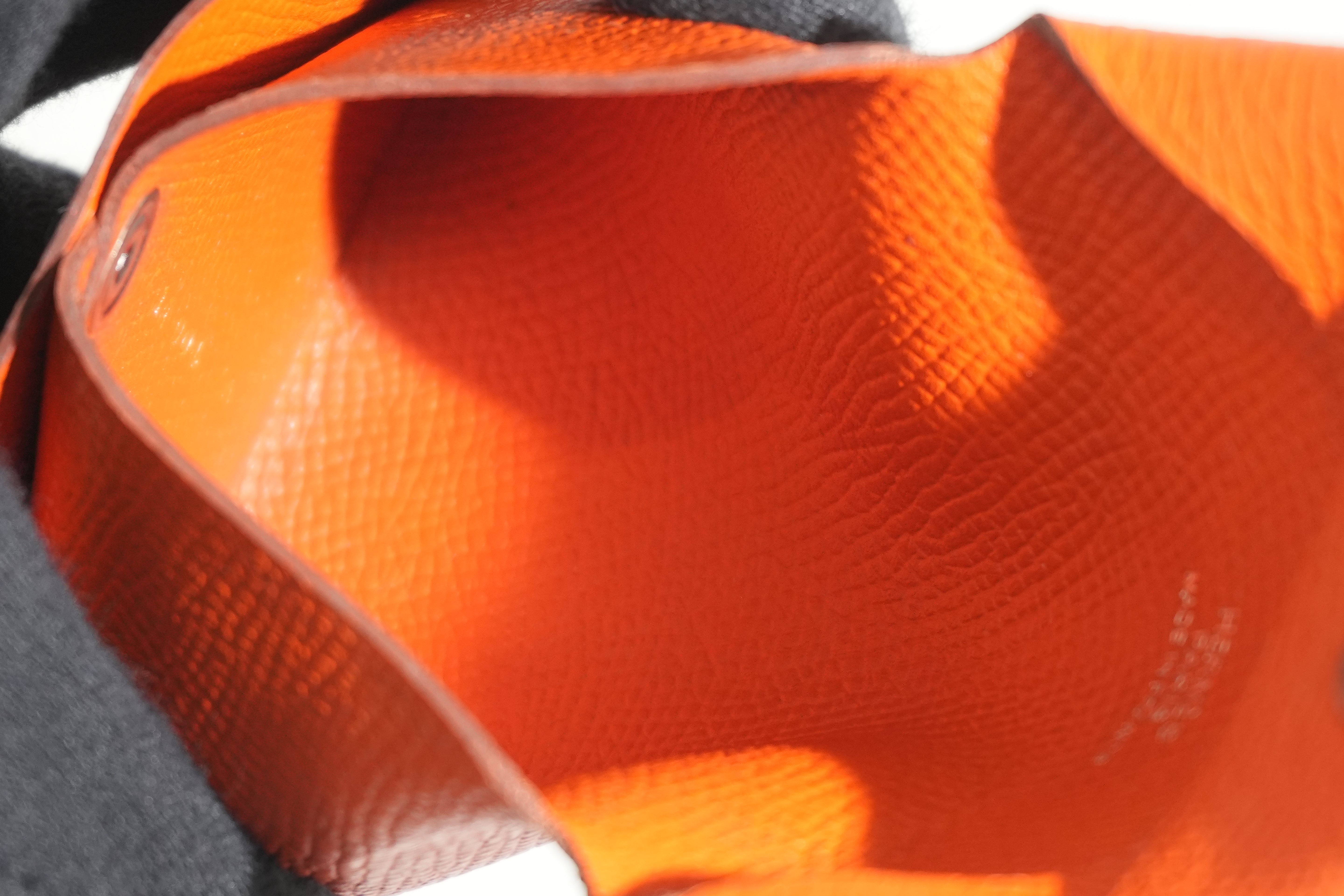 Pre-owned Hermes Money Clip Orange