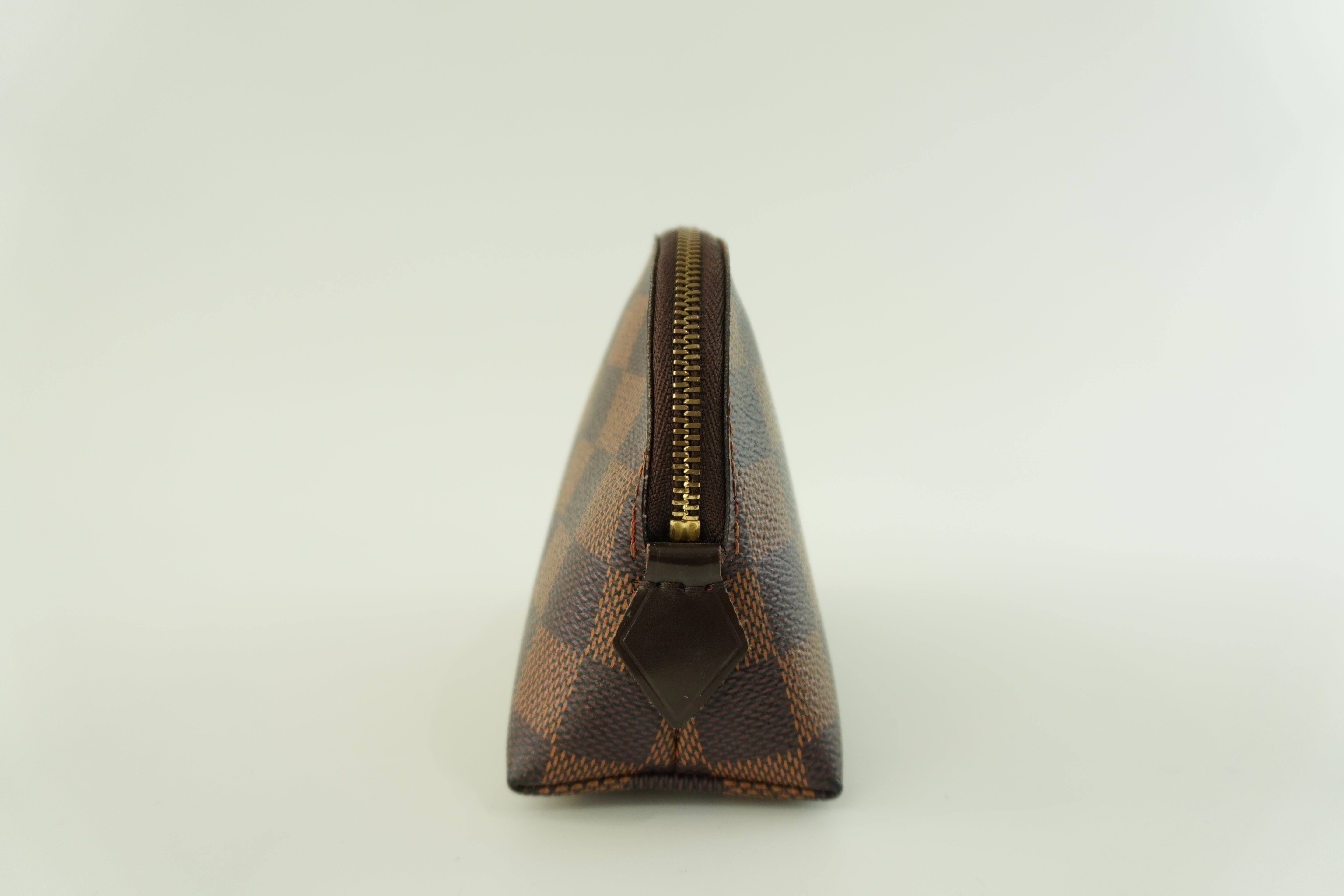 Louis Vuitton Damier Ebene Cosmetic Pouch Used