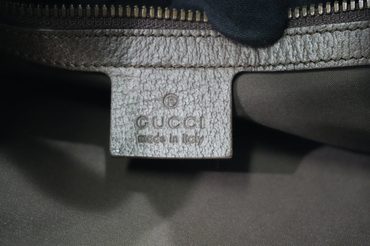 Pre-Owned Gucci GG Supreme Neo Vintage Drawstring Backpack Brown