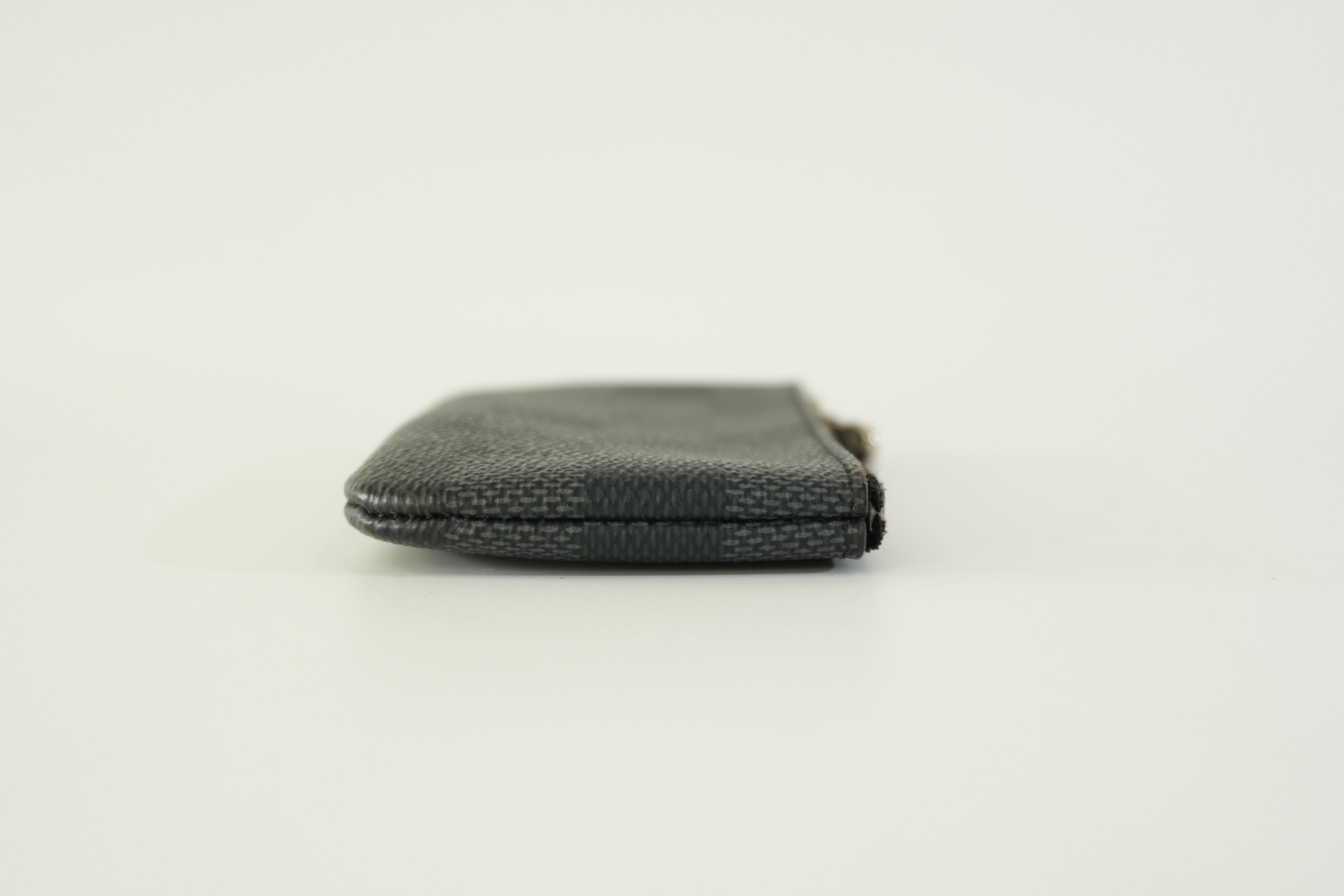 Pre-owned Louis Vuitton Damier Graphite Zippy Key Pouch