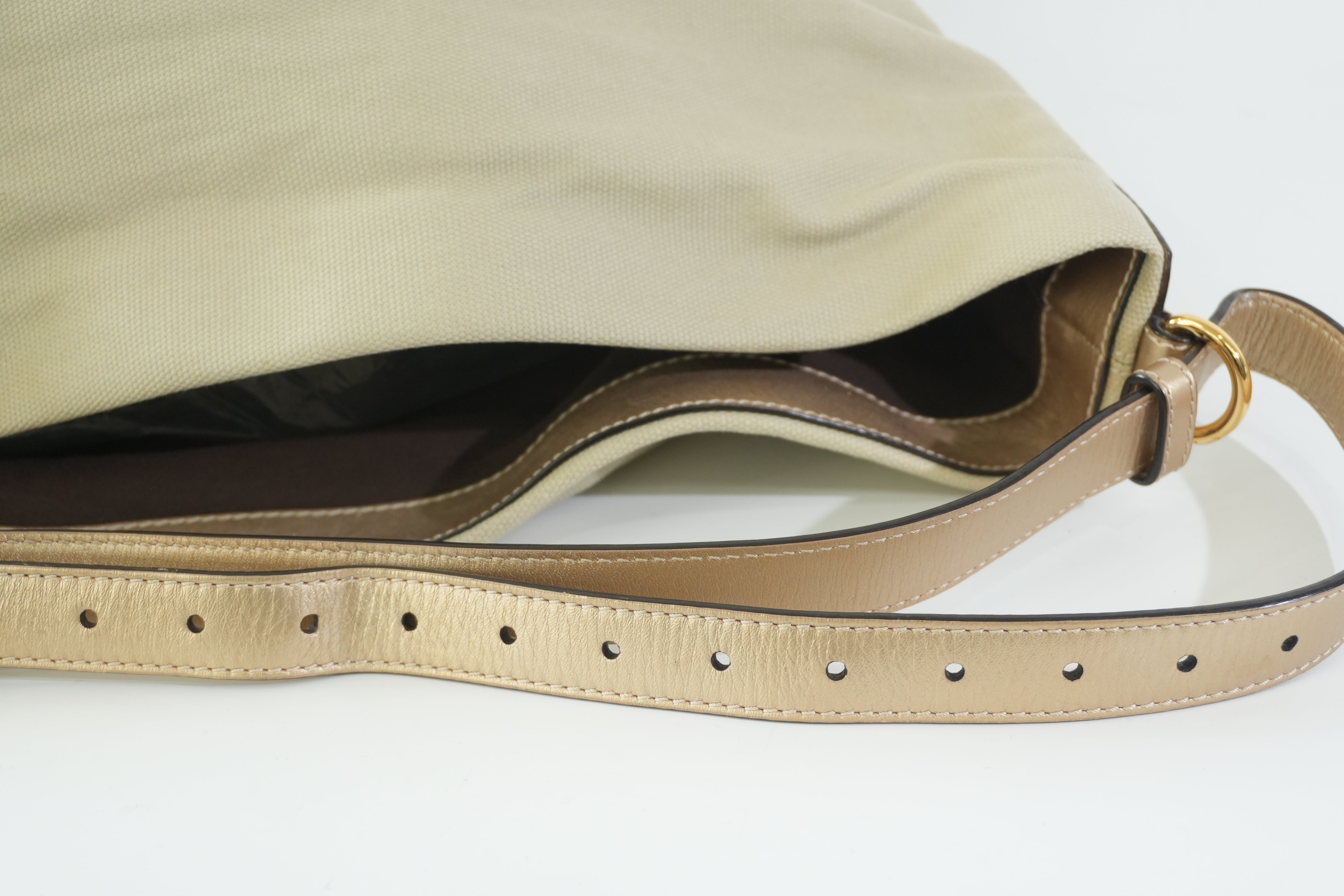 Pre-owned Loewe Analog Metallic Tote Bag Gold