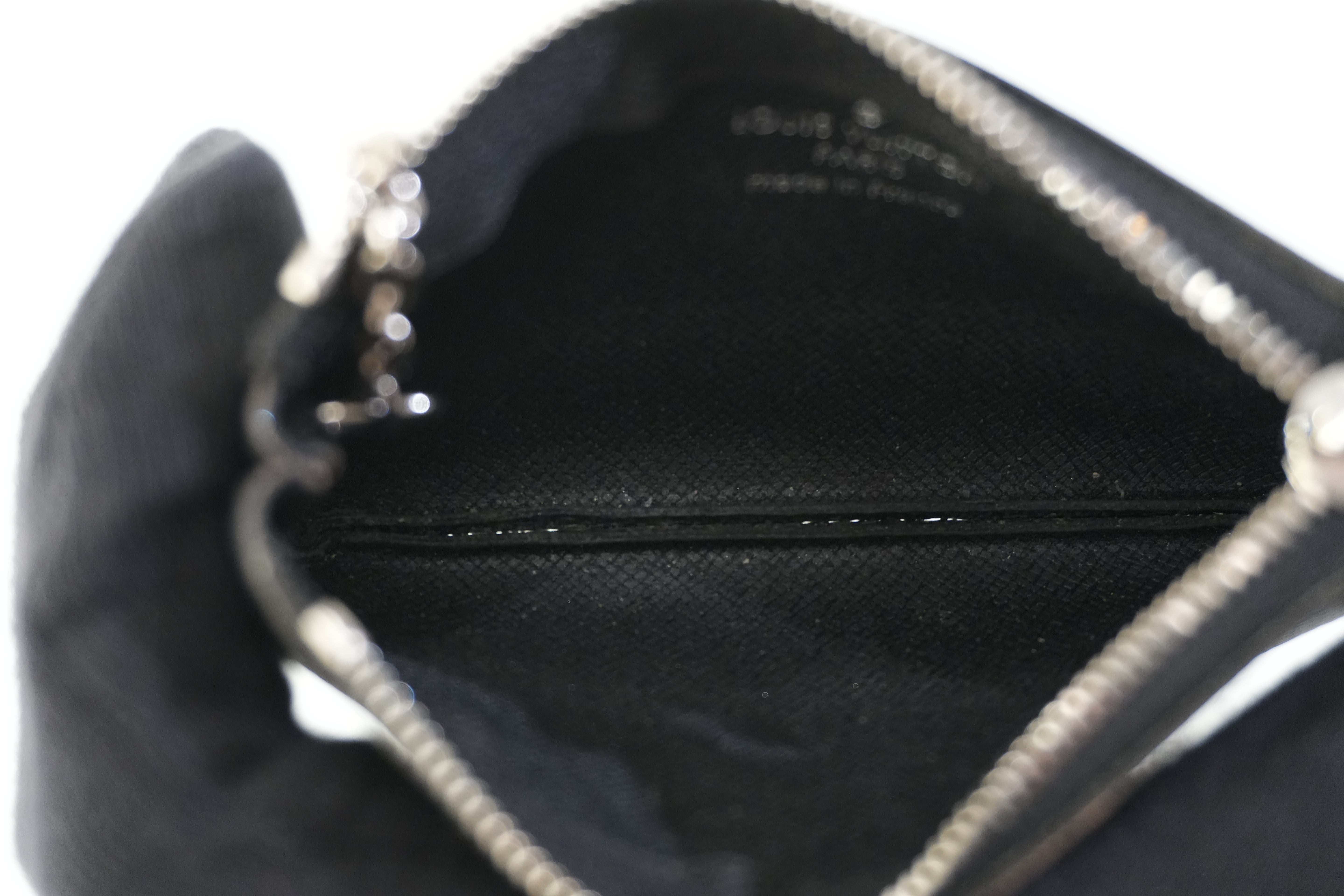 Pre-owned Louis Vuitton Damier Graphite Zippy Key Pouch