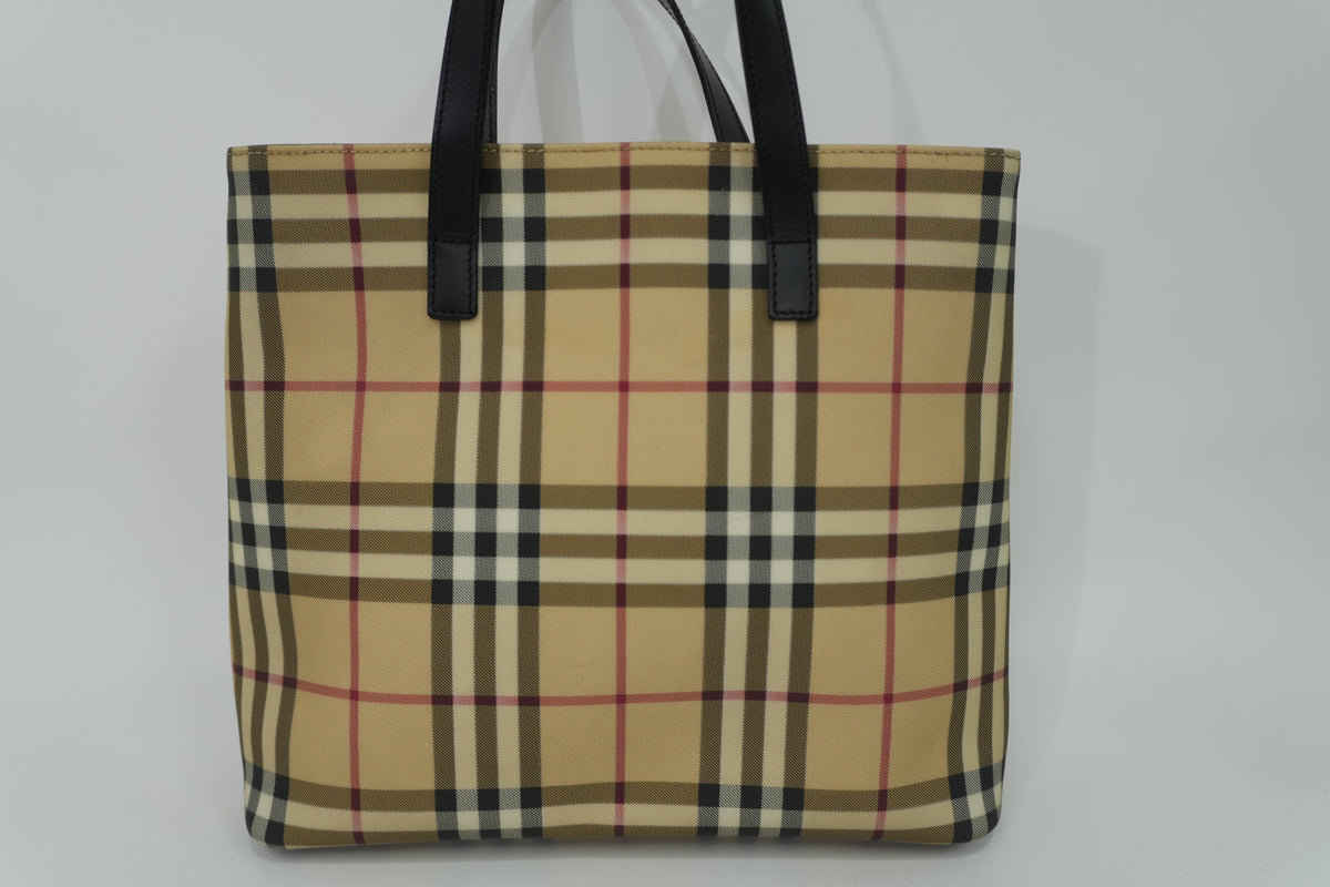 Pre-Owned Burberry Nova Check Handbag Beige