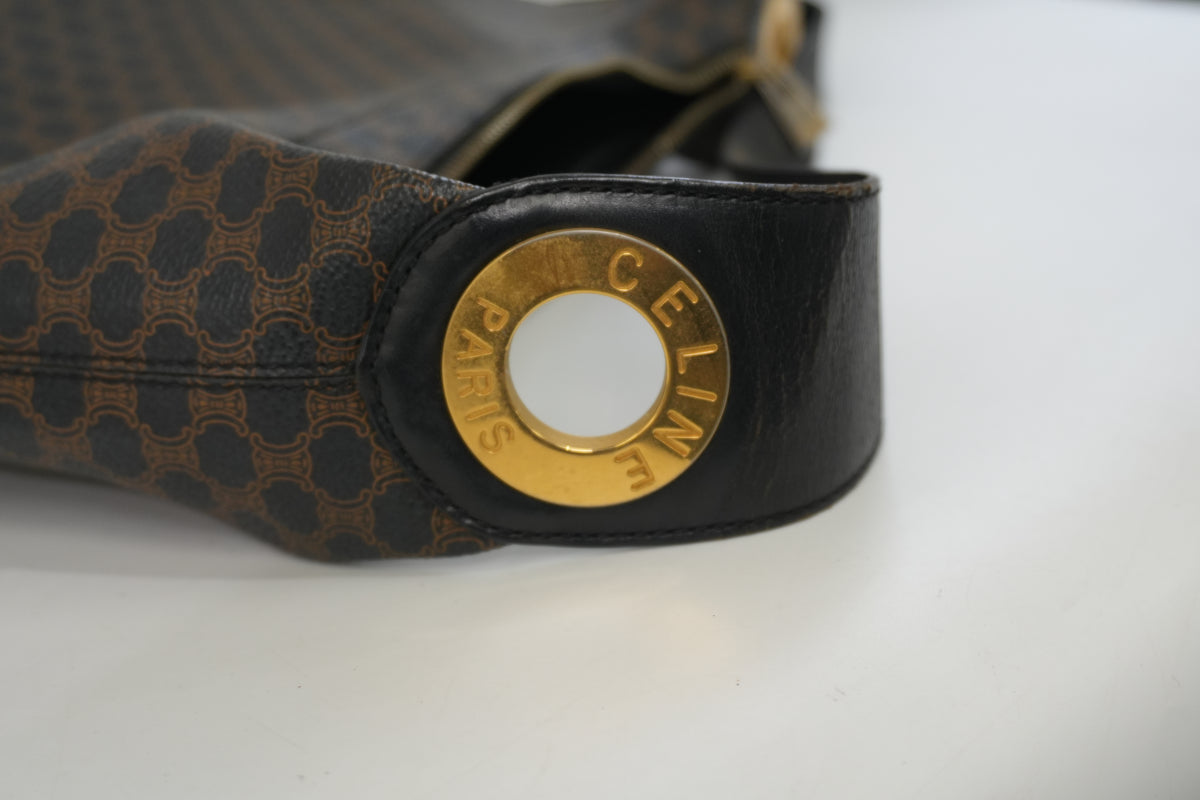 Pre-Owned Celine Macadam Shoulder Bag Black